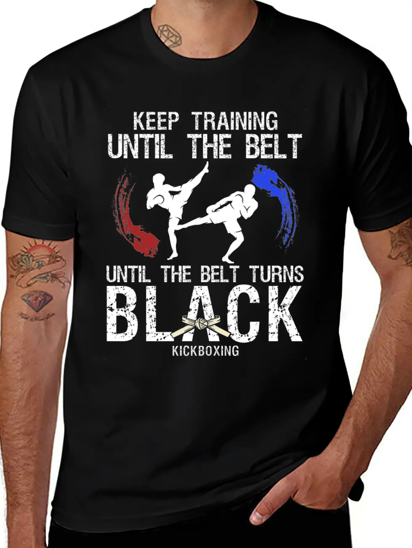 Black Belt: Stay Motivated Martial Arts Kickboxing Unisex Short Sleeve Soft Cotton T-Shirt – Casual Everyday Wear