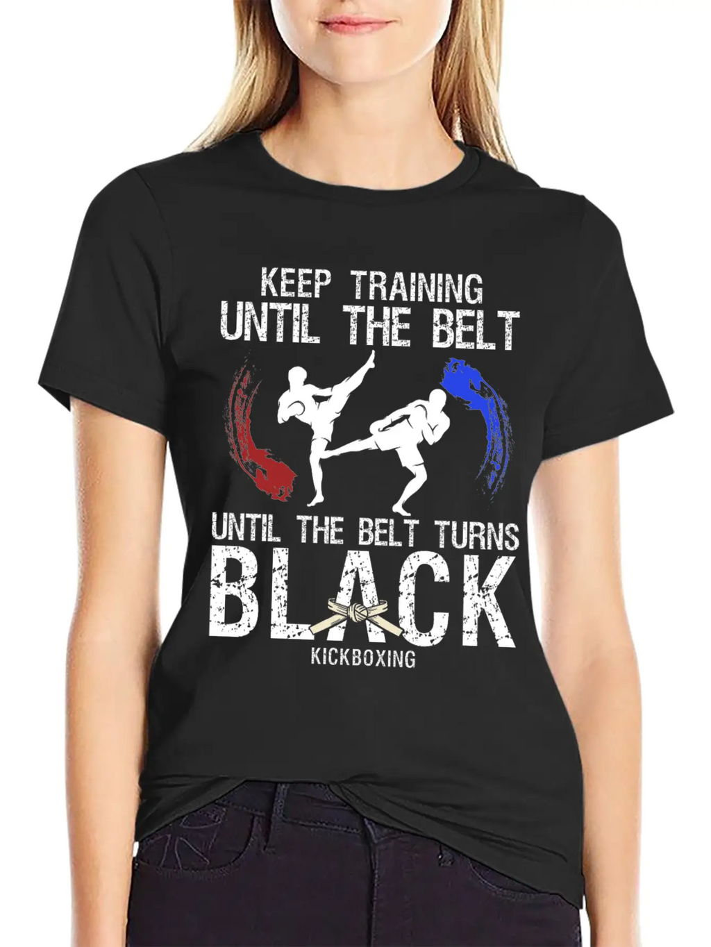 Black Belt: Stay Motivated Martial Arts Kickboxing Unisex Short Sleeve Soft Cotton T-Shirt – Casual Everyday Wear