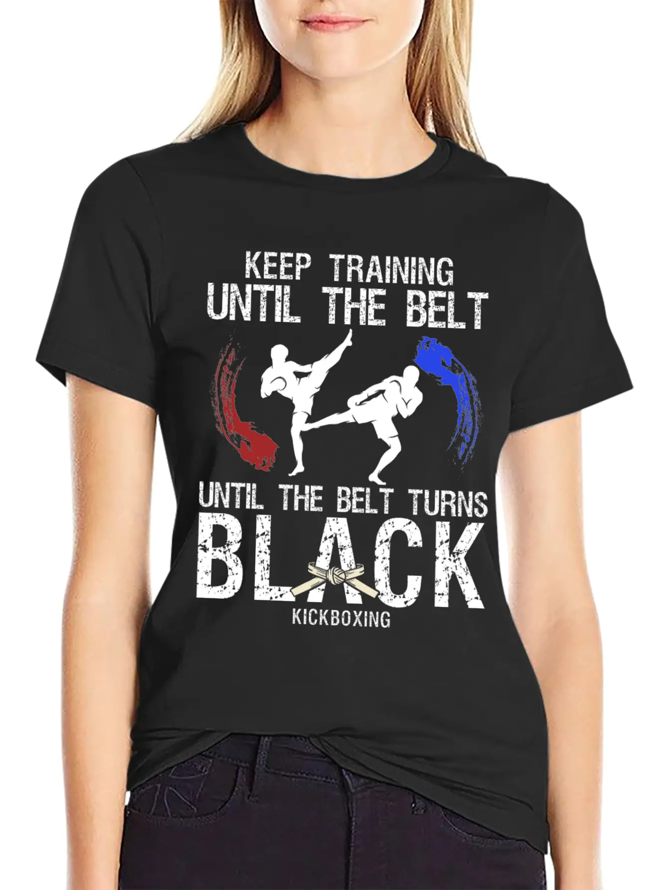 Black Belt: Stay Motivated Martial Arts Kickboxing Unisex Short Sleeve Soft Cotton T-Shirt – Casual Everyday Wear