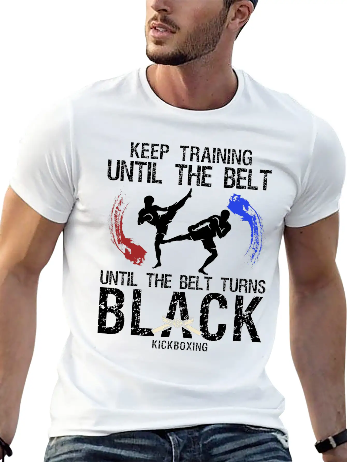 Black Belt: Stay Motivated Martial Arts Kickboxing Unisex Short Sleeve Soft Cotton T-Shirt – Casual Everyday Wear