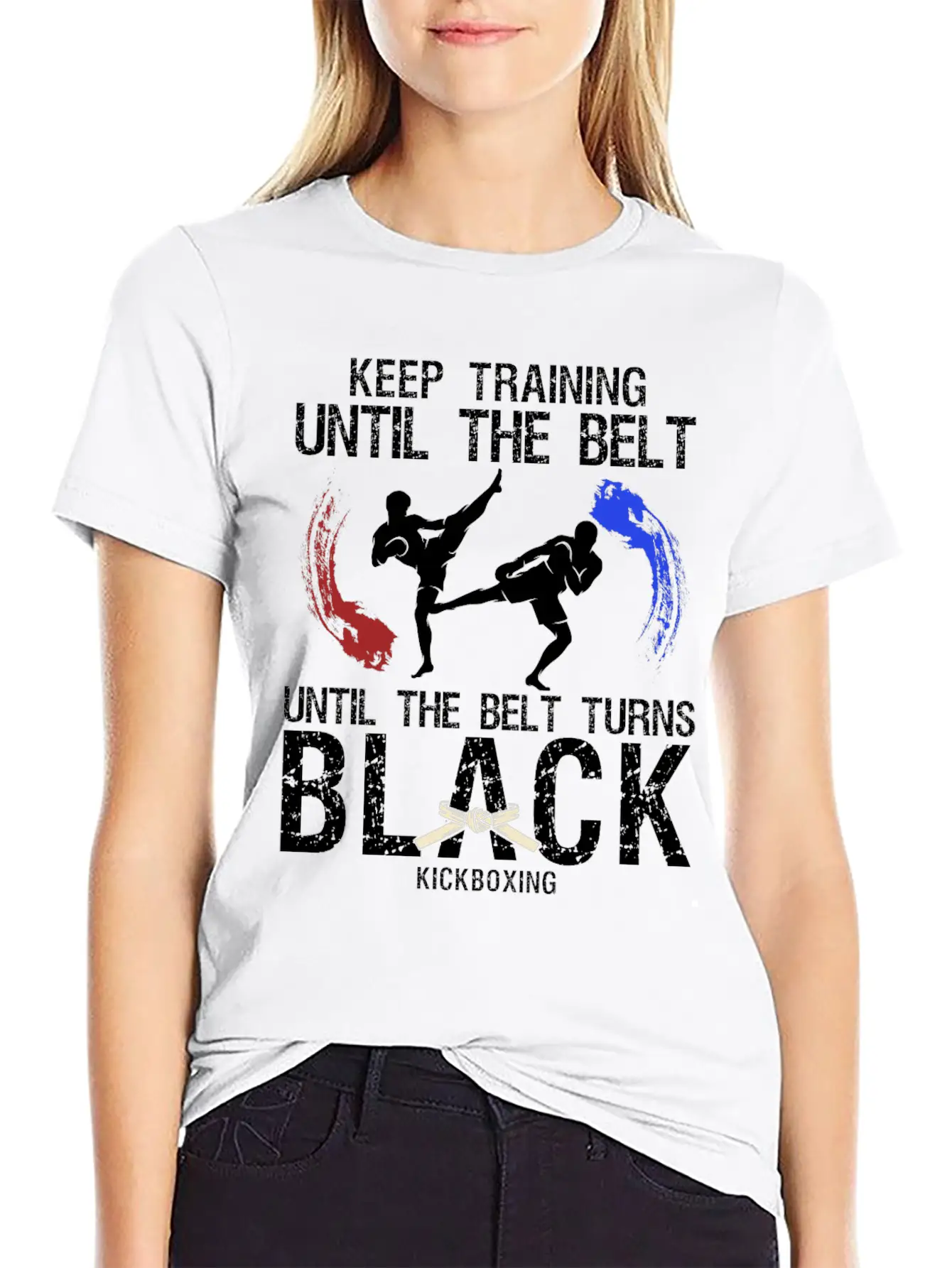 Black Belt: Stay Motivated Martial Arts Kickboxing Unisex Short Sleeve Soft Cotton T-Shirt – Casual Everyday Wear