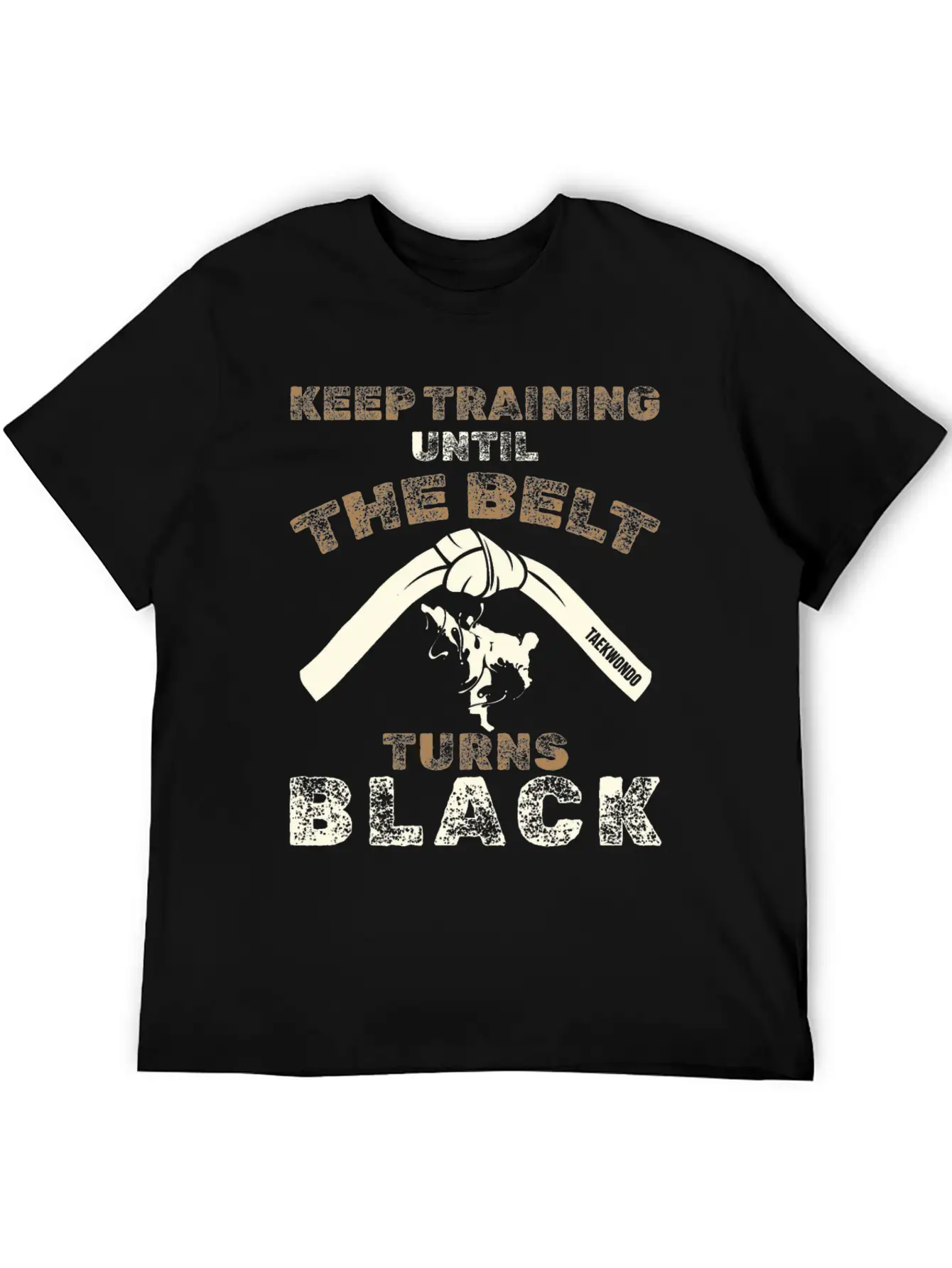 Black Belt: Stay Motivated Martial Arts Taekwondo Unisex Short Sleeve Soft Cotton T-Shirt – Casual Everyday Wear