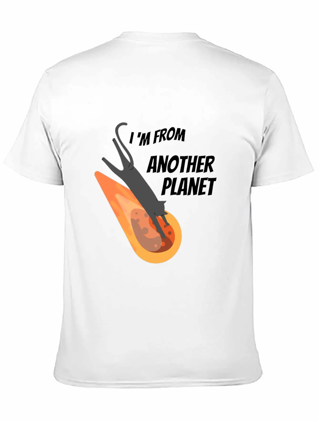 Black Cat From Another Planet Unisex Casual T-Shirt – Clean Design For Daily Comfort