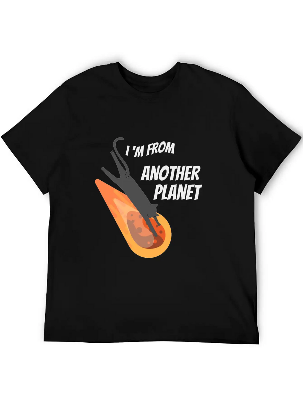 Black Cat From Another Planet Unisex Casual T-Shirt – Clean Design For Daily Comfort