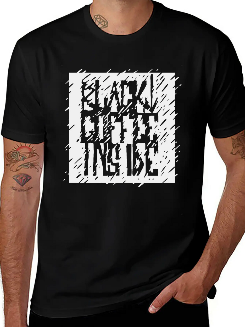 Black Coffee Inside Unisex Casual T-Shirt – Clean Design For Daily Comfort