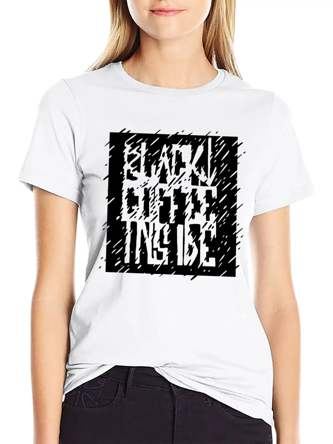 Black Coffee Inside Unisex Casual T-Shirt – Clean Design For Daily Comfort