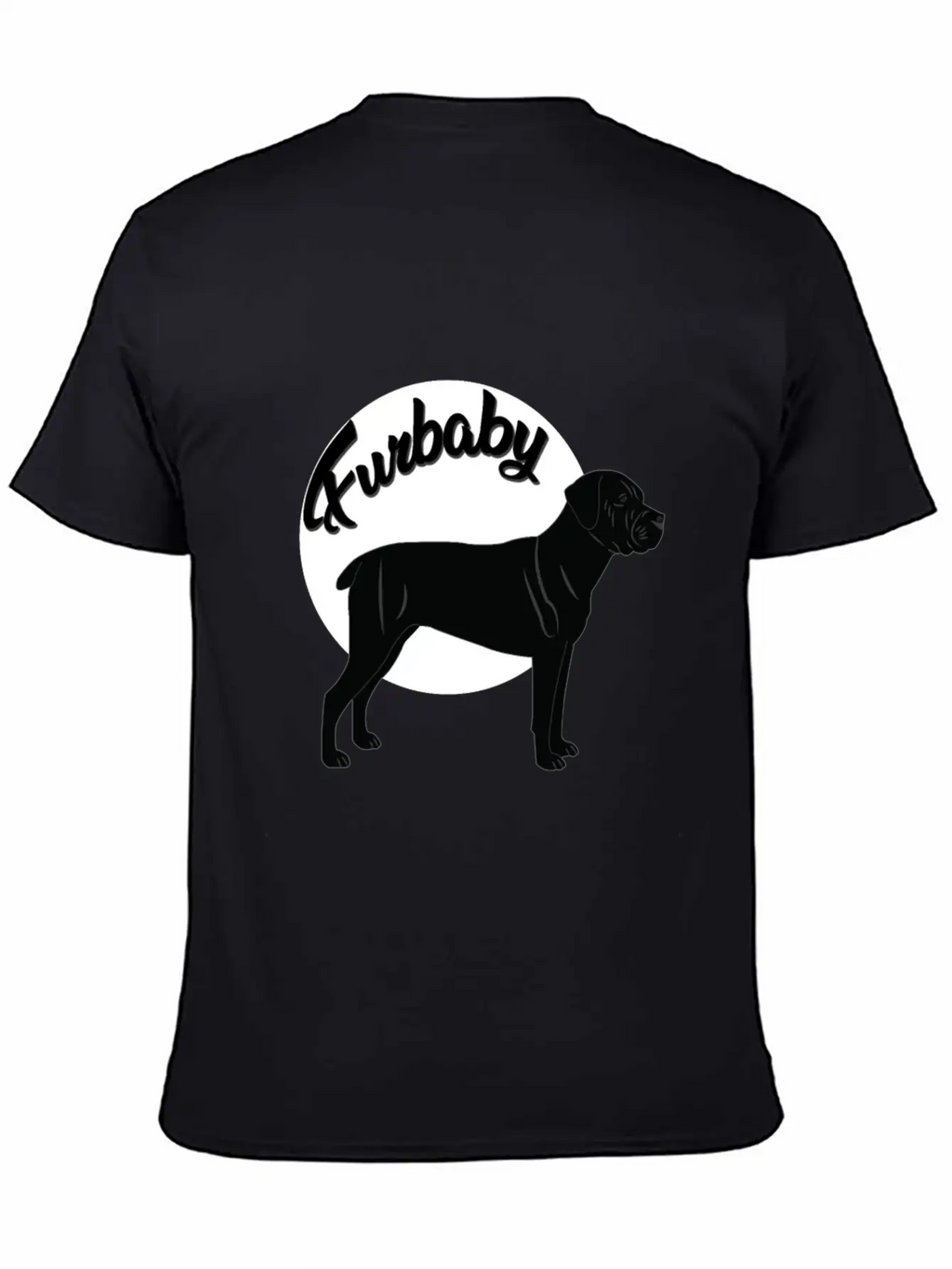 Black Dog Dogs Furybaby Young Dog Present Idea Breathable Soft Cotton T-Shirt – Timeless Casual Look