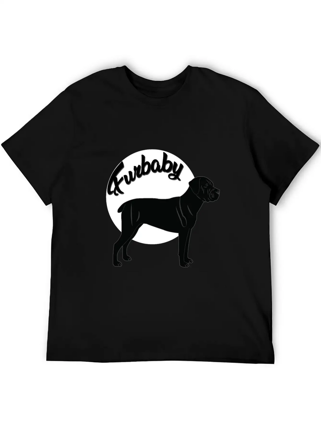 Black Dog Dogs Furybaby Young Dog Present Idea Breathable Soft Cotton T-Shirt – Timeless Casual Look