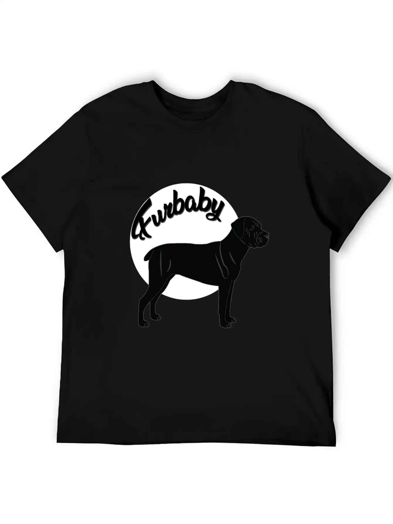 Black Dog Dogs Furybaby Young Dog Present Idea Breathable Soft Cotton T-Shirt – Timeless Casual Look