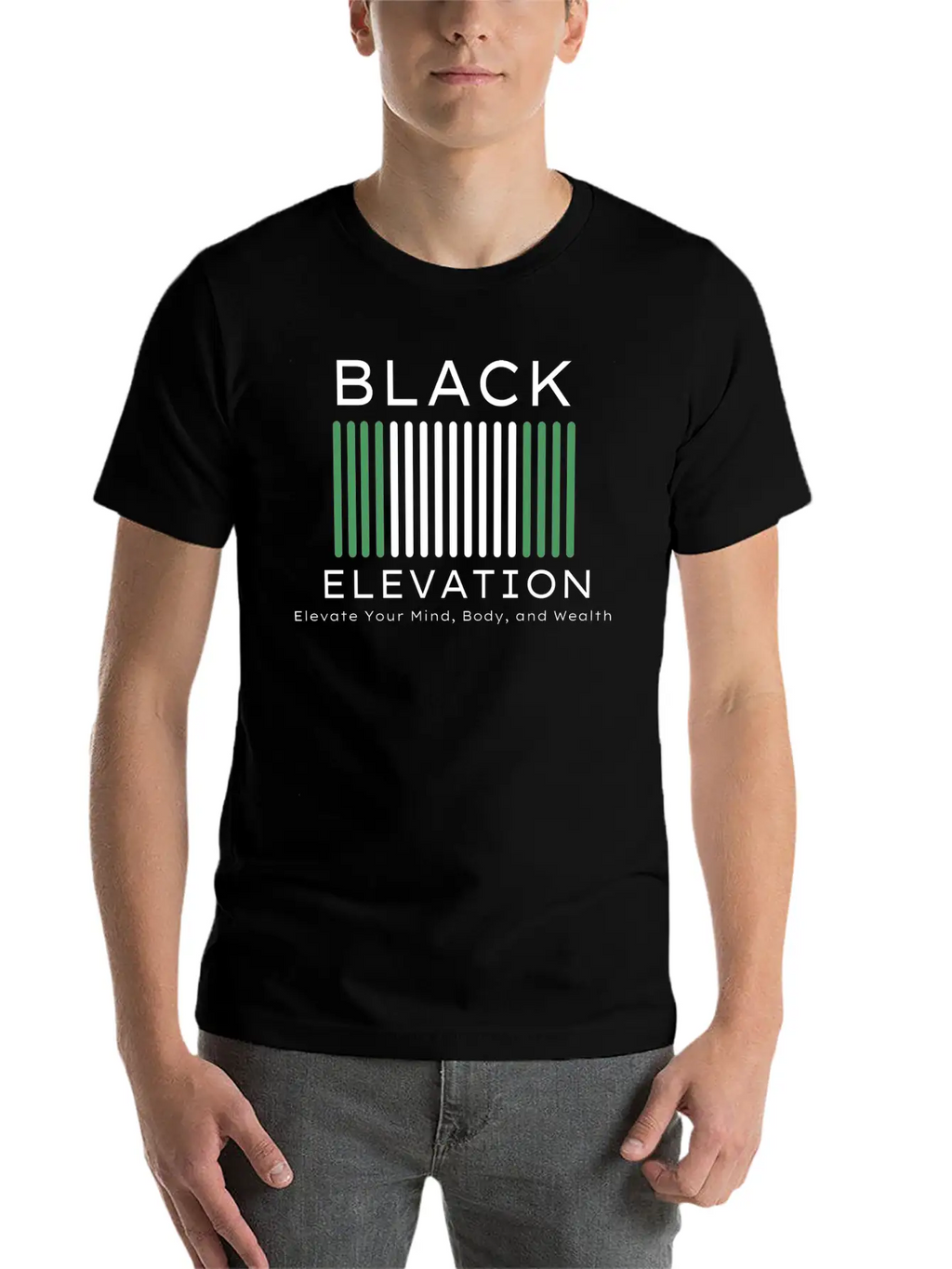 BLACK ELEVATION Unisex Casual T-Shirt – Clean Design For Daily Comfort