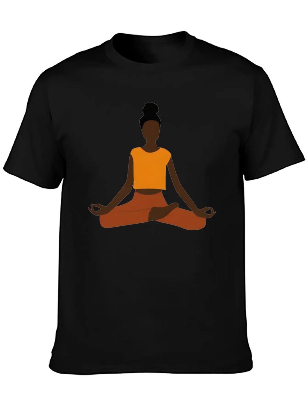 Black Female Yoga Practitioner Yogini Woman Asana Unisex Casual T-Shirt – Clean Design For Daily Comfort
