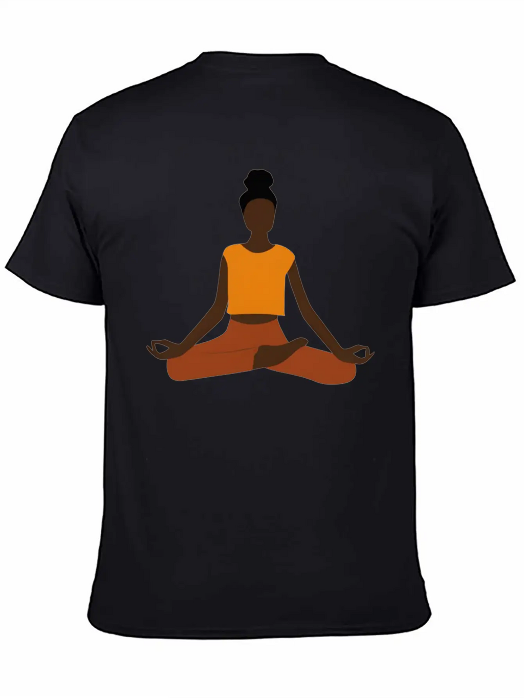 Black Female Yoga Practitioner Yogini Woman Asana Unisex Casual T-Shirt – Clean Design For Daily Comfort