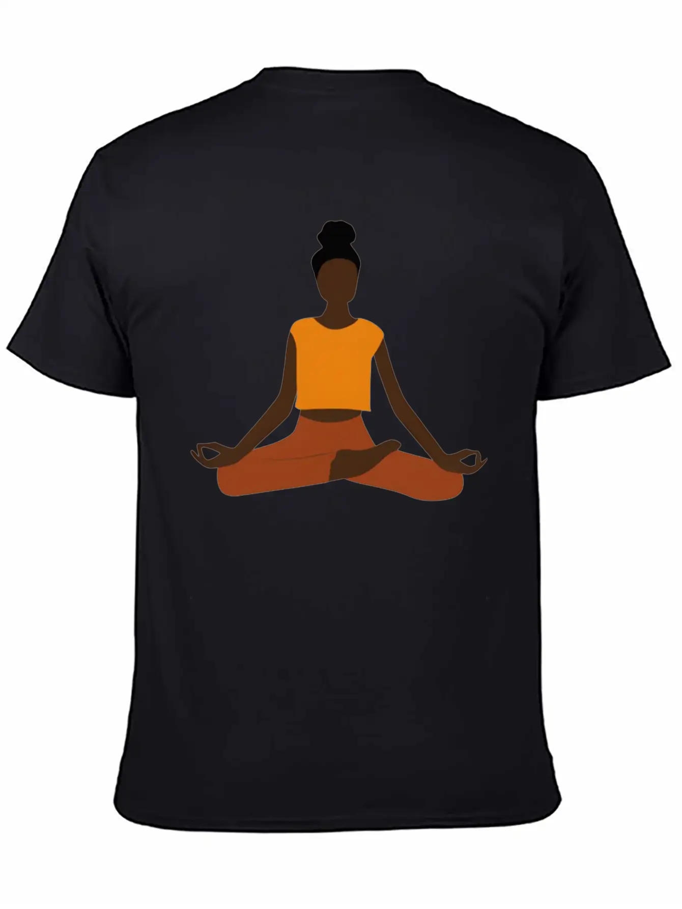 Black Female Yoga Practitioner Yogini Woman Asana Unisex Casual T-Shirt – Clean Design For Daily Comfort