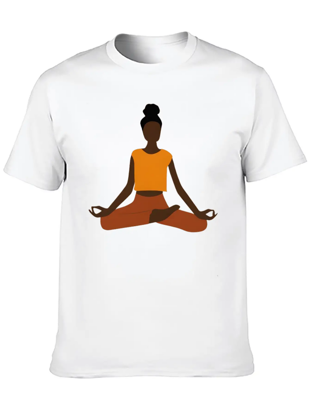 Black Female Yoga Practitioner Yogini Woman Asana Unisex Casual T-Shirt – Clean Design For Daily Comfort