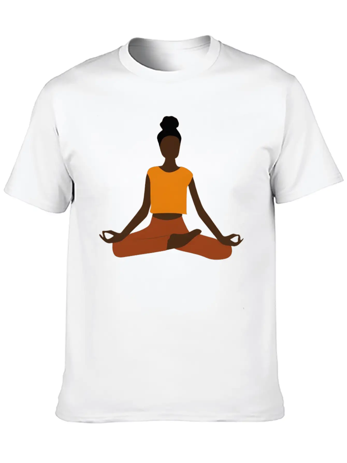 Black Female Yoga Practitioner Yogini Woman Asana Unisex Casual T-Shirt – Clean Design For Daily Comfort