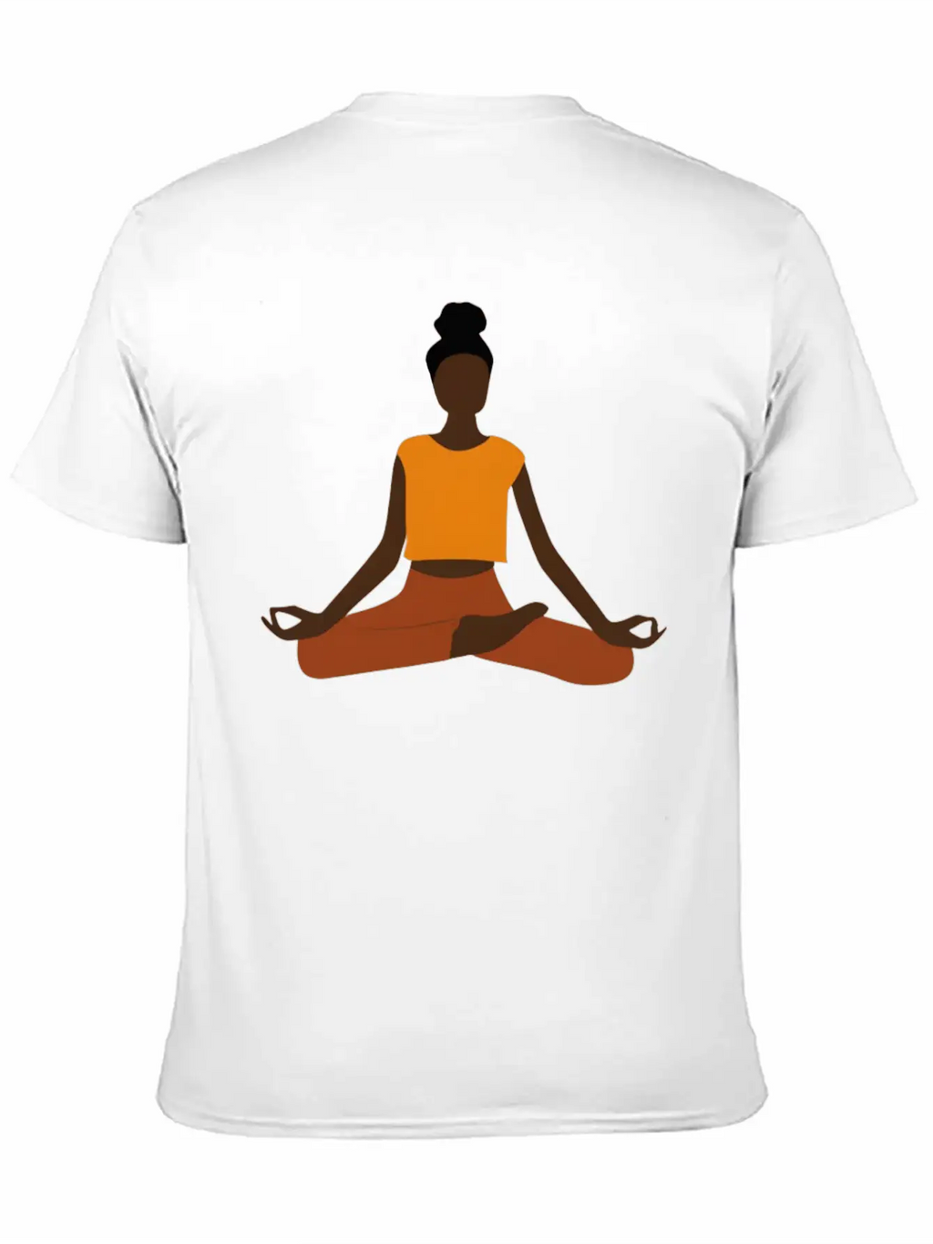 Black Female Yoga Practitioner Yogini Woman Asana Unisex Casual T-Shirt – Clean Design For Daily Comfort