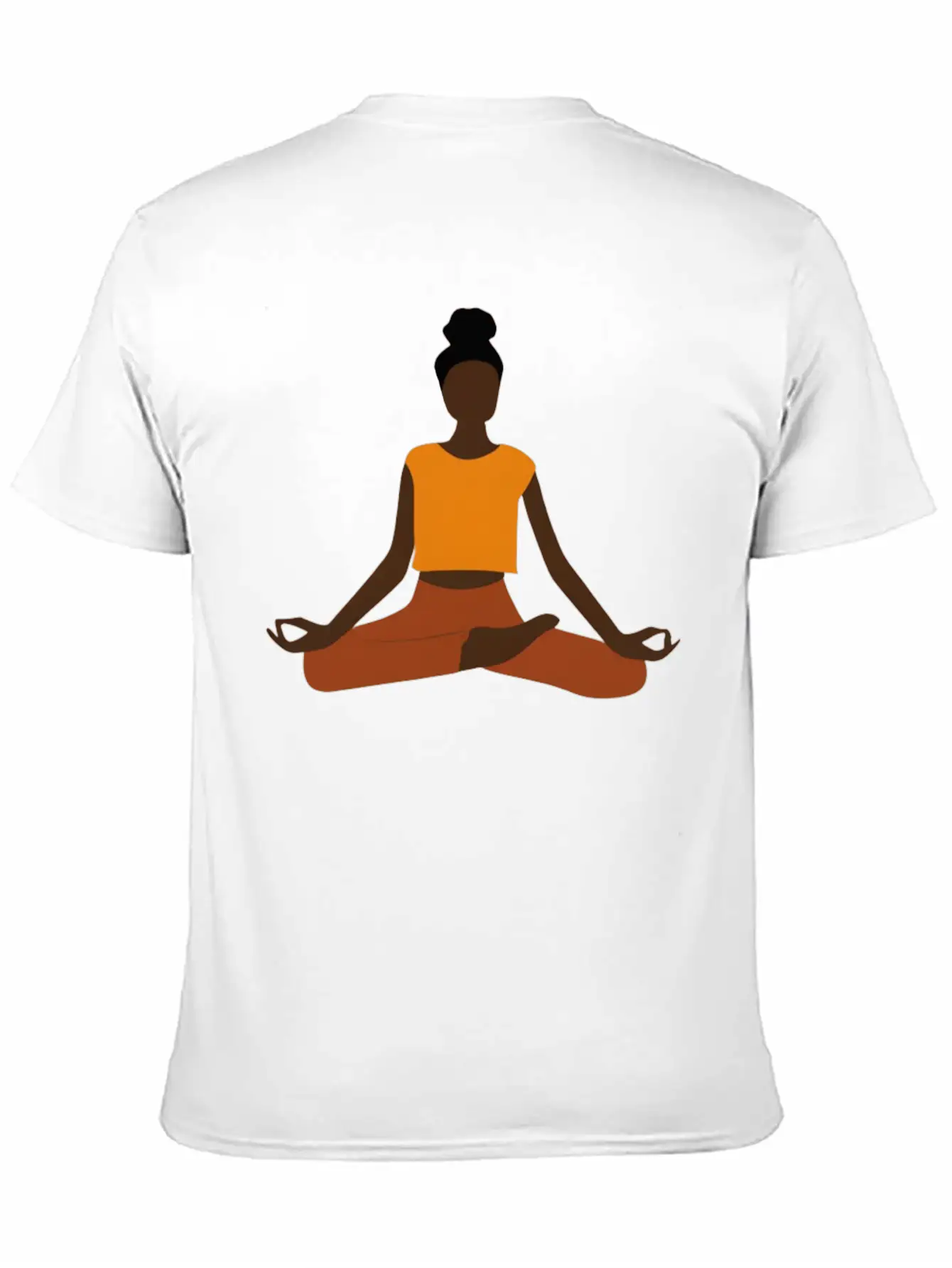 Black Female Yoga Practitioner Yogini Woman Asana Unisex Casual T-Shirt – Clean Design For Daily Comfort