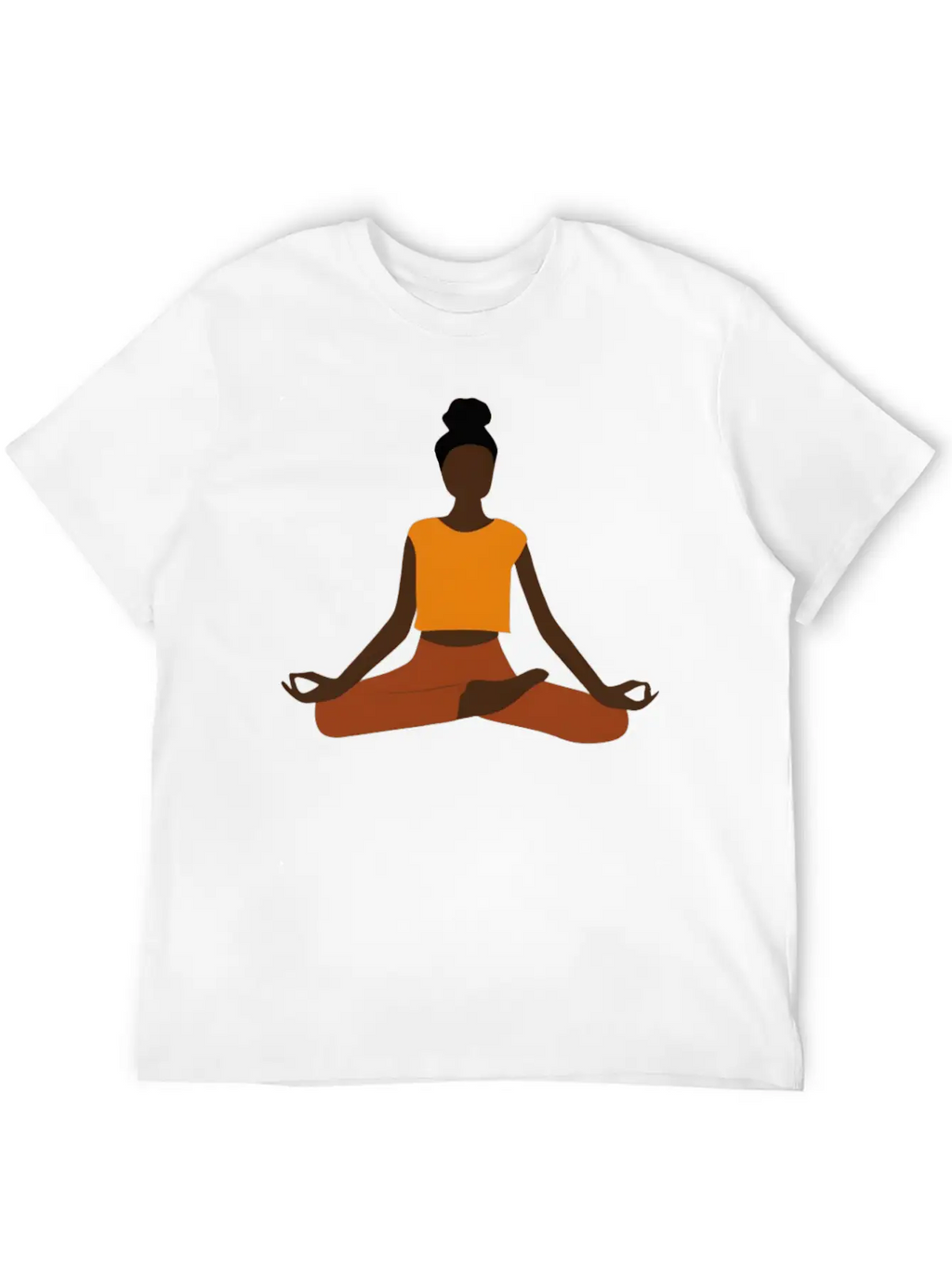 Black Female Yoga Practitioner Yogini Woman Asana Unisex Casual T-Shirt – Clean Design For Daily Comfort