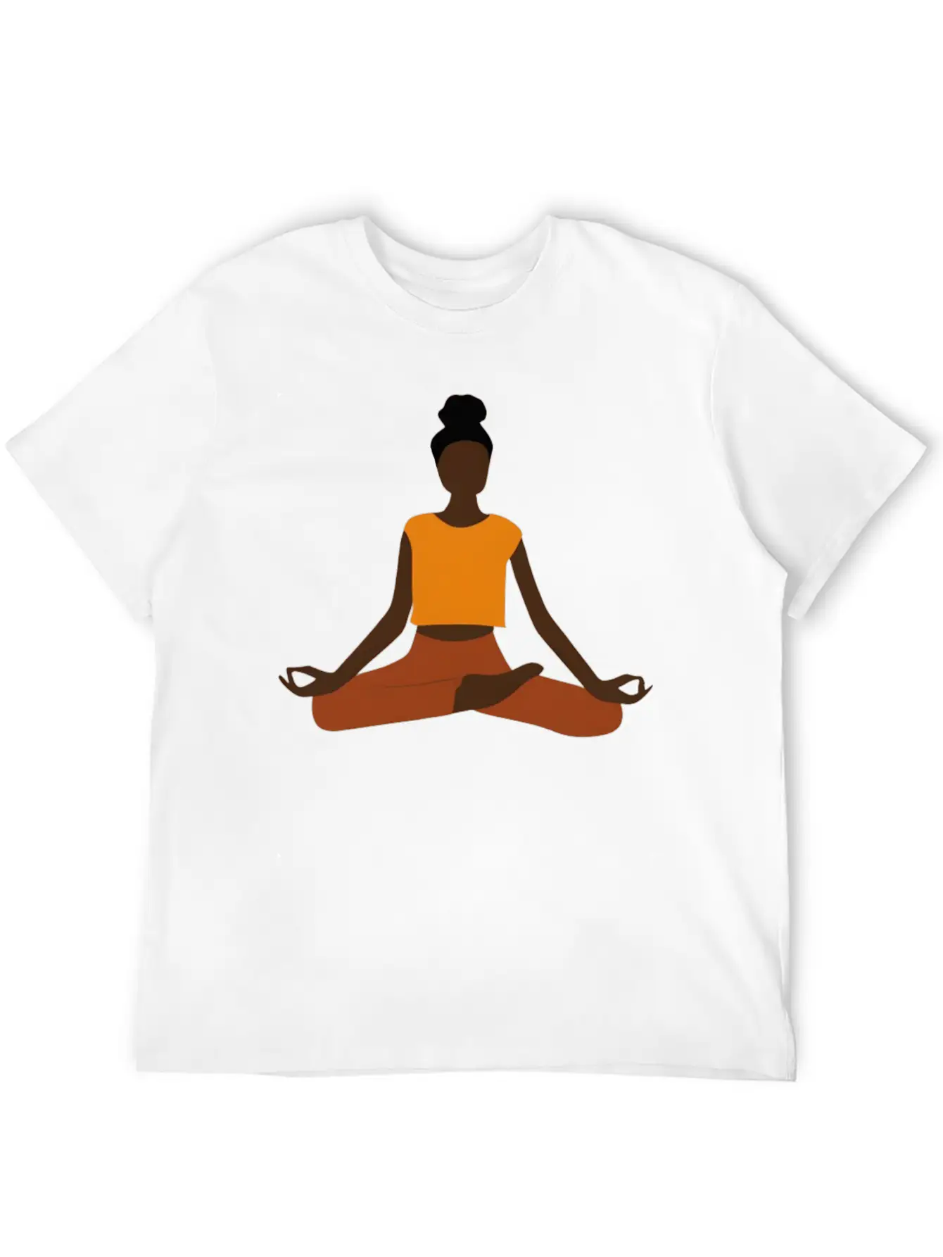 Black Female Yoga Practitioner Yogini Woman Asana Unisex Casual T-Shirt – Clean Design For Daily Comfort