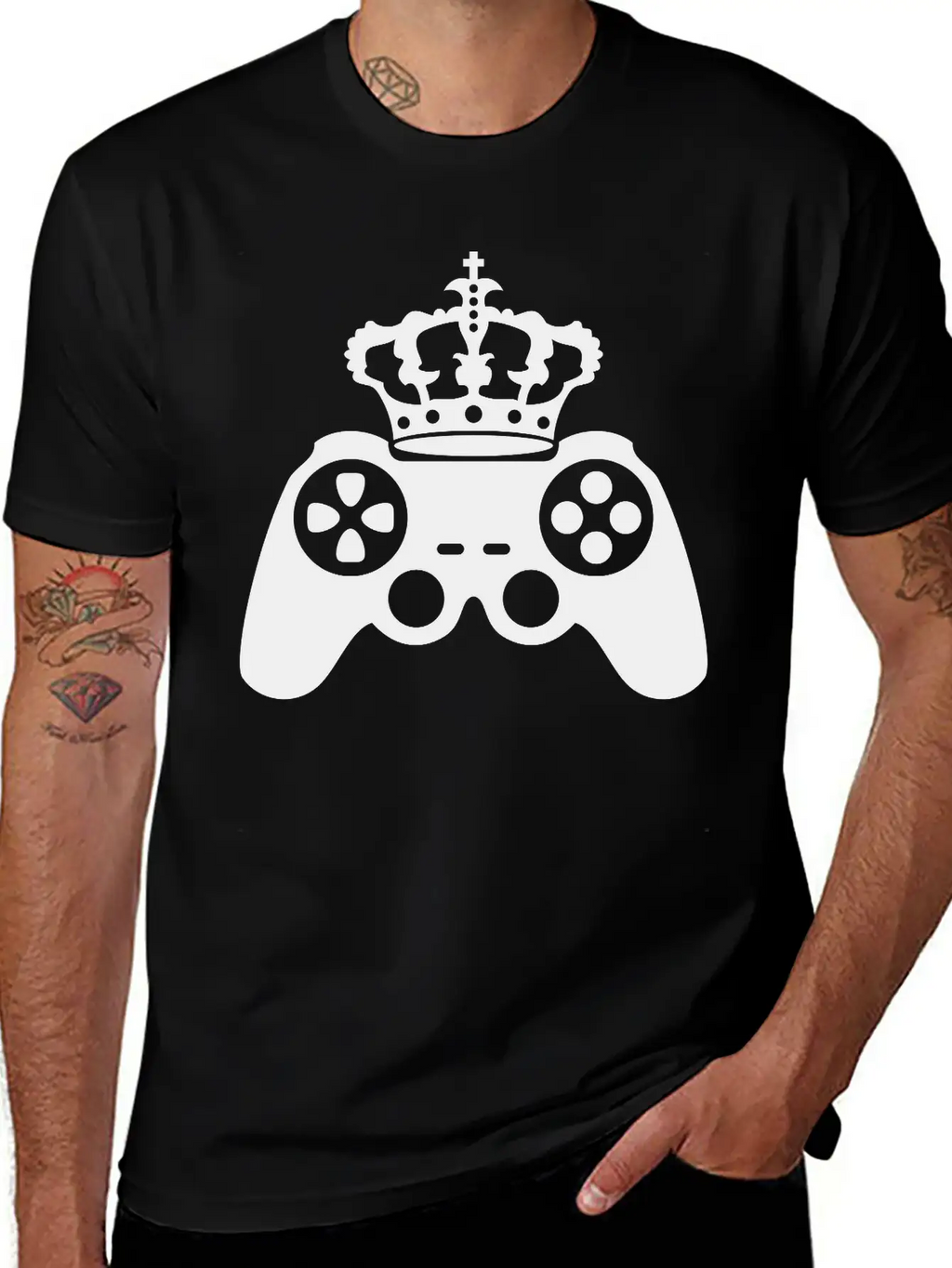 Black Gamer Gamble Playing Computer Fun Console Co Essential Cotton Tee For Daily Outfits – Unisex Style
