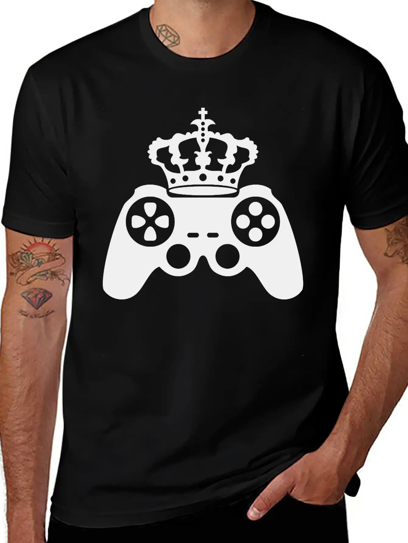 Black Gamer Gamble Playing Computer Fun Console Co Essential Cotton Tee For Daily Outfits – Unisex Style
