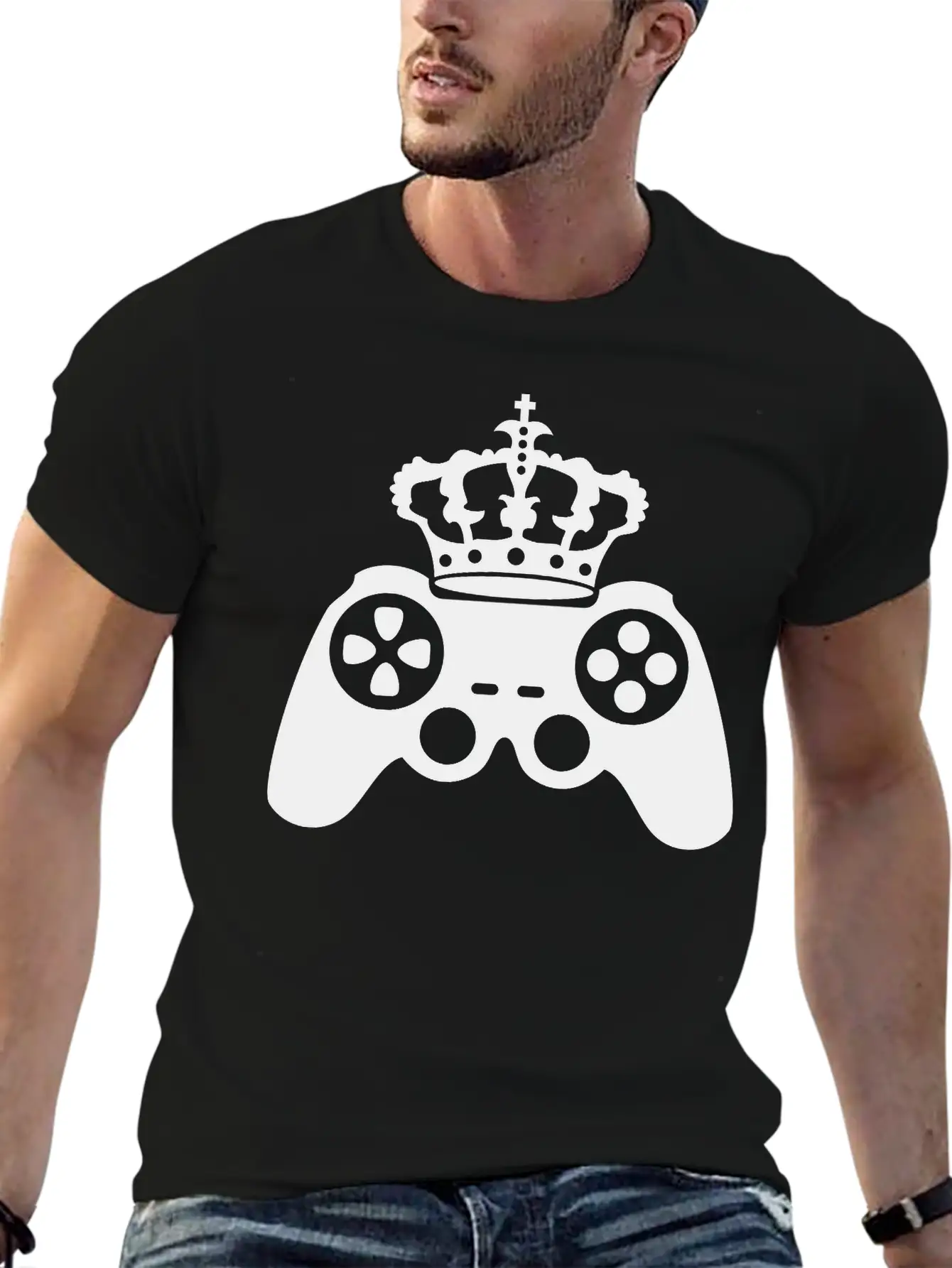 Black Gamer Gamble Playing Computer Fun Console Co Essential Cotton Tee For Daily Outfits – Unisex Style