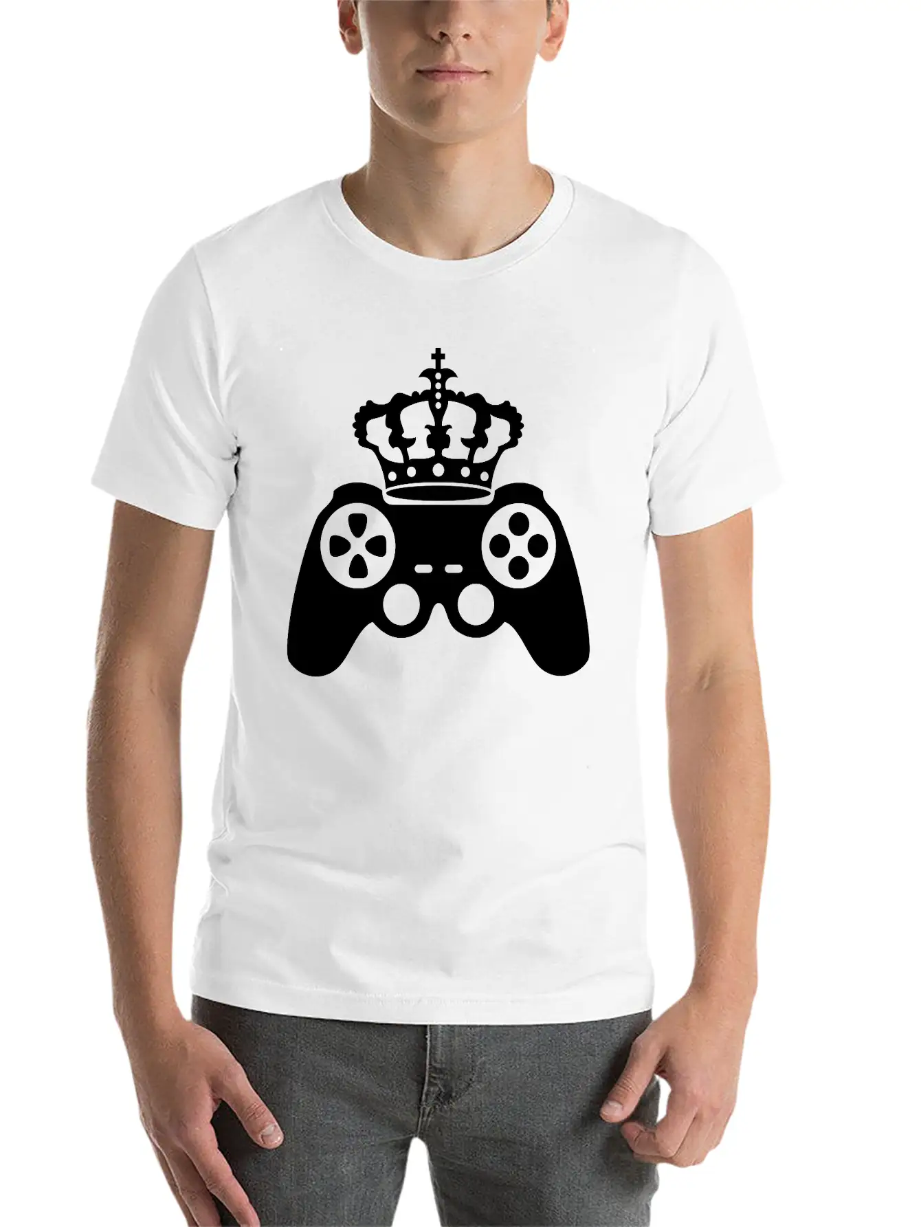 Black Gamer Gamble Playing Computer Fun Console Co Essential Cotton Tee For Daily Outfits – Unisex Style