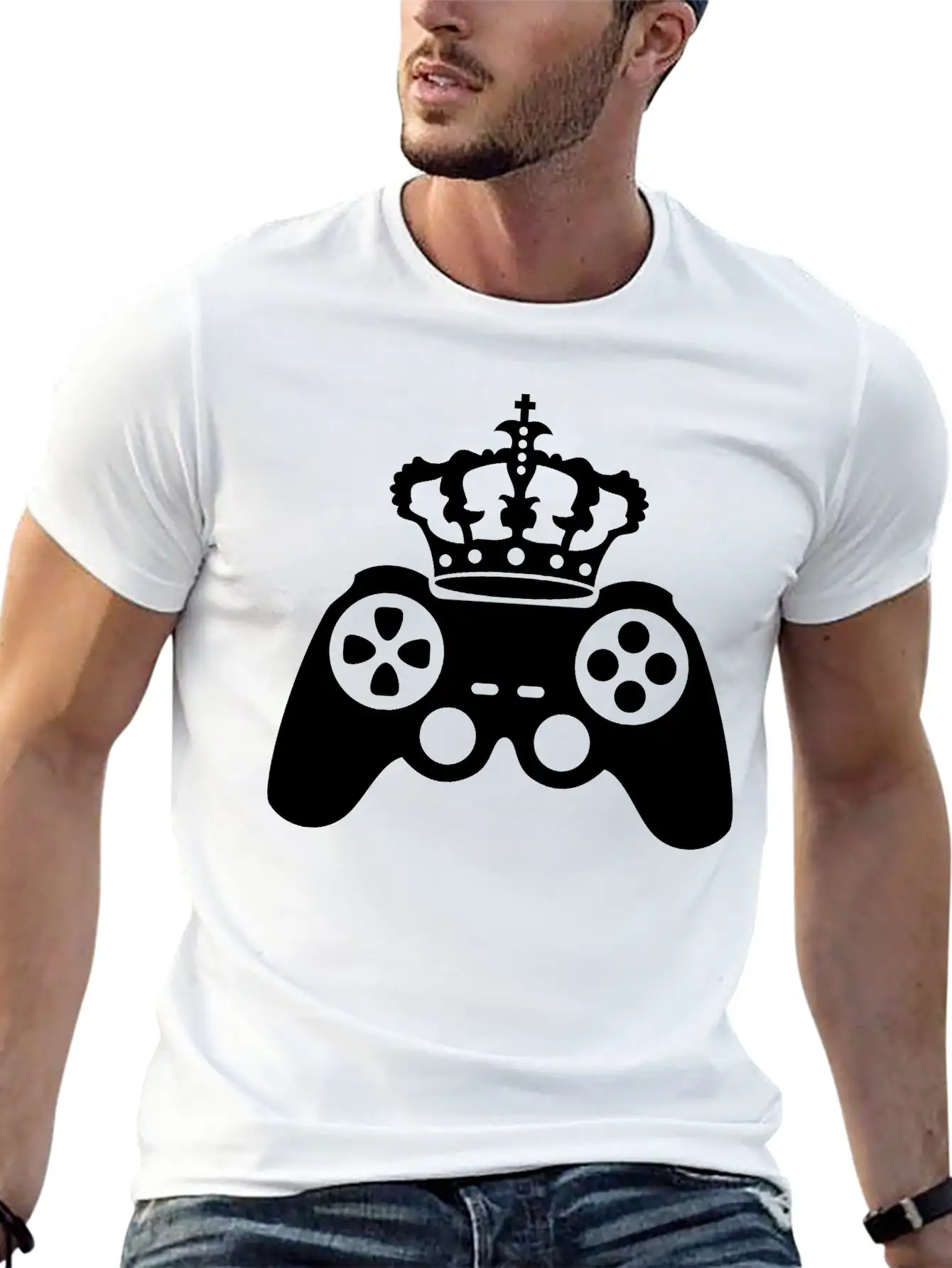 Black Gamer Gamble Playing Computer Fun Console Co Essential Cotton Tee For Daily Outfits – Unisex Style