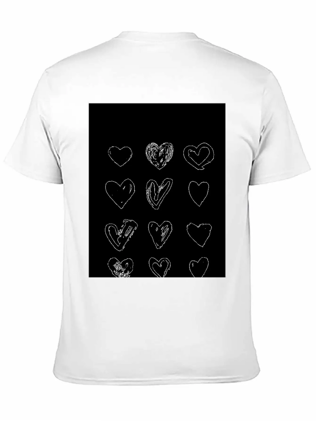 Black Hearts - Paint Breathable Soft Cotton T-Shirt – Timeless Casual Look