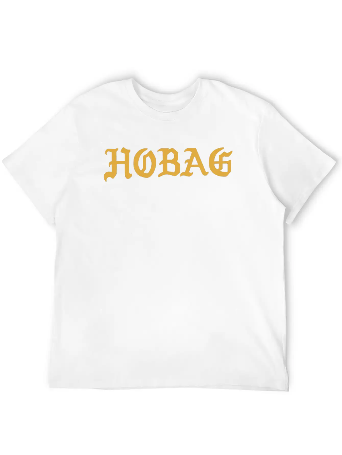 BLACK - HOBAG LETTERING Unisex Casual T-Shirt – Clean Design For Daily Comfort