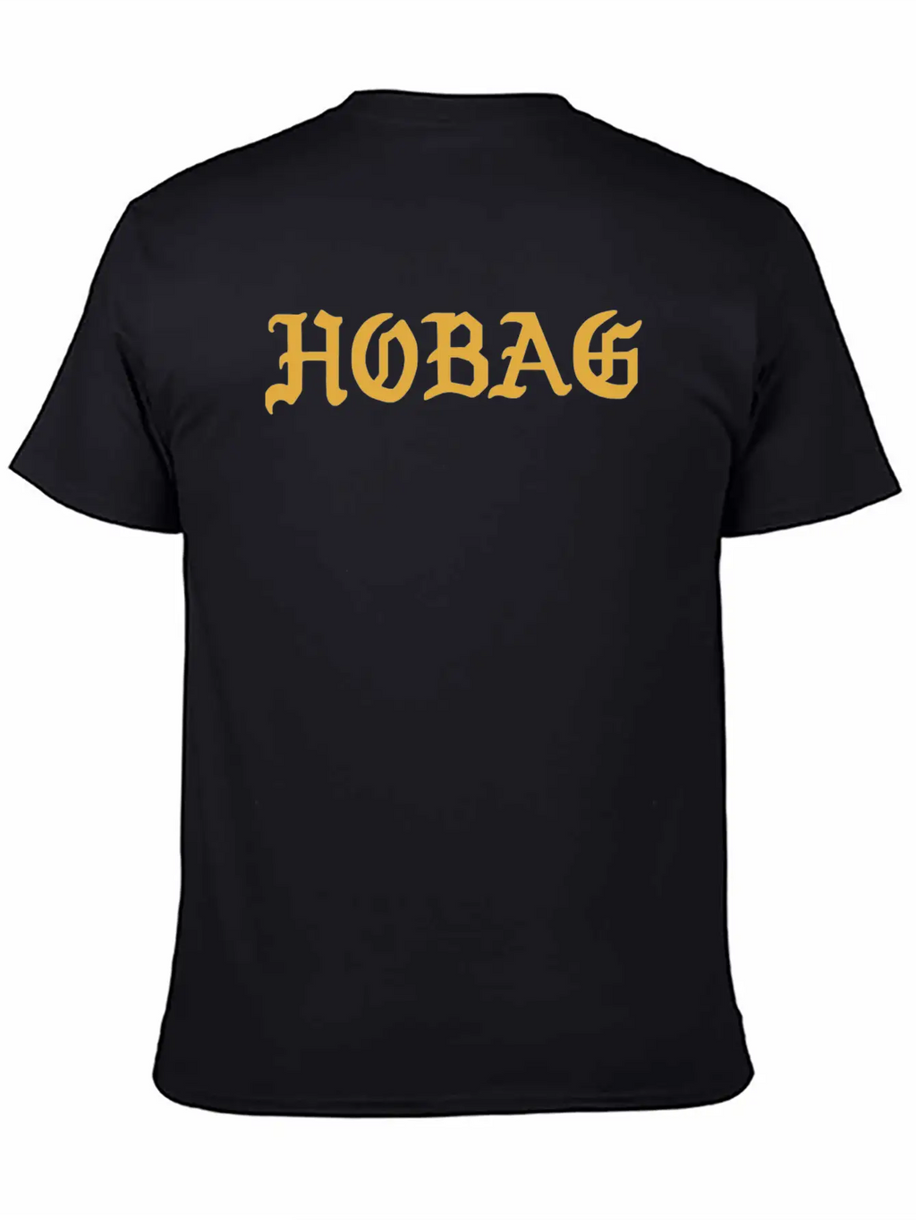 BLACK - HOBAG LETTERING Unisex Casual T-Shirt – Clean Design For Daily Comfort
