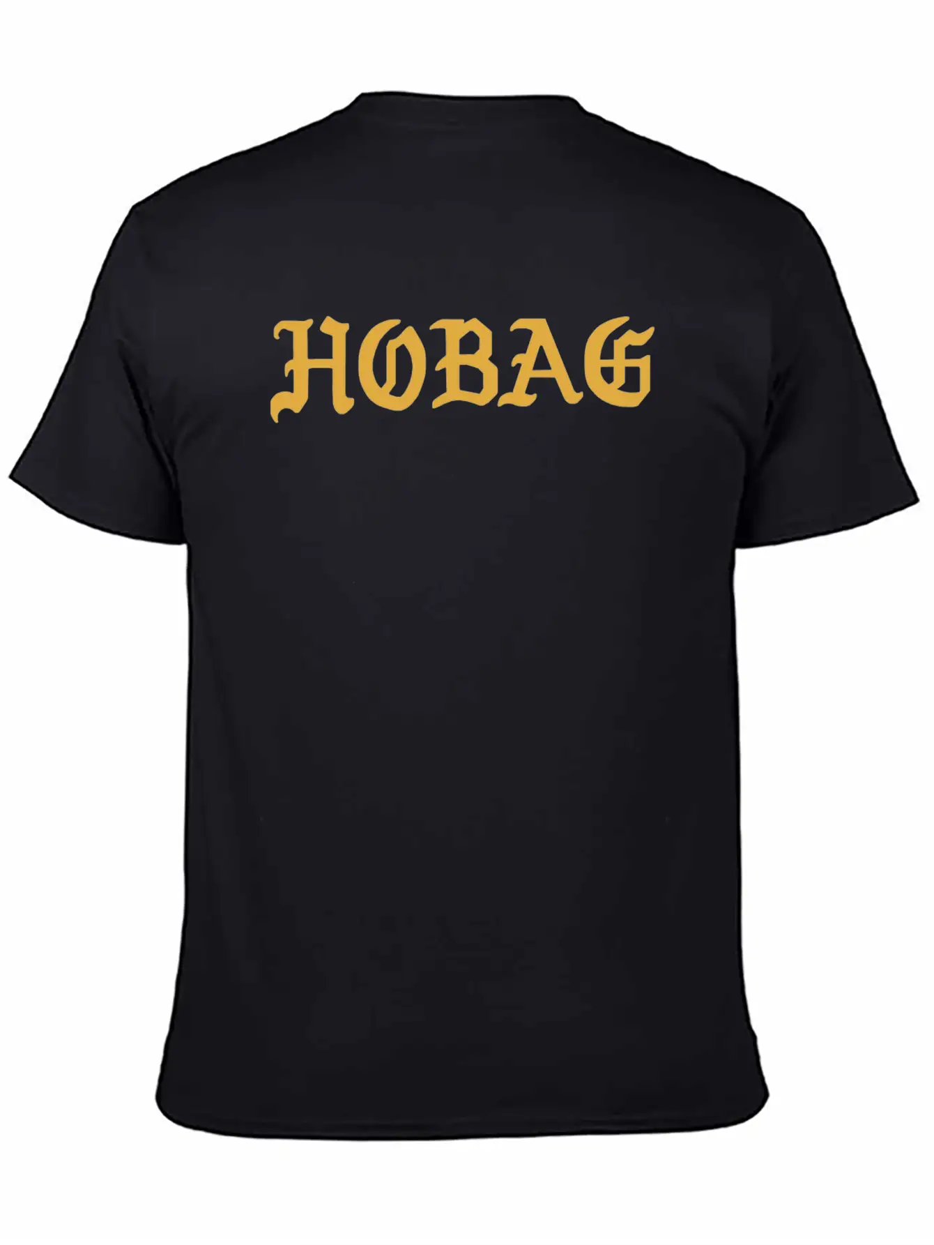 BLACK - HOBAG LETTERING Unisex Casual T-Shirt – Clean Design For Daily Comfort