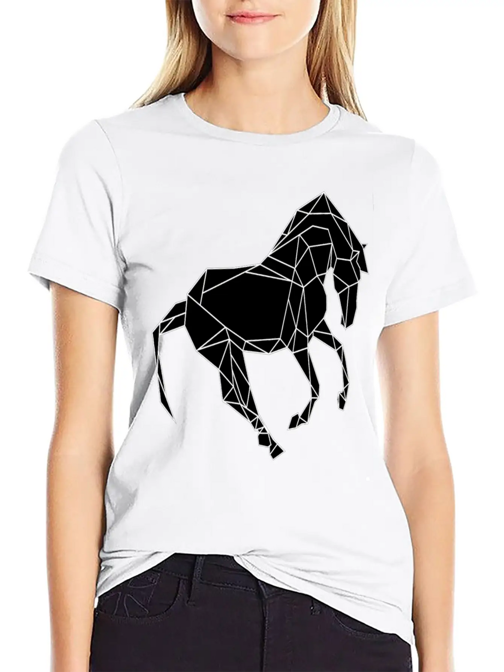 Black Horse Breathable Soft Cotton T-Shirt – Timeless Casual Look