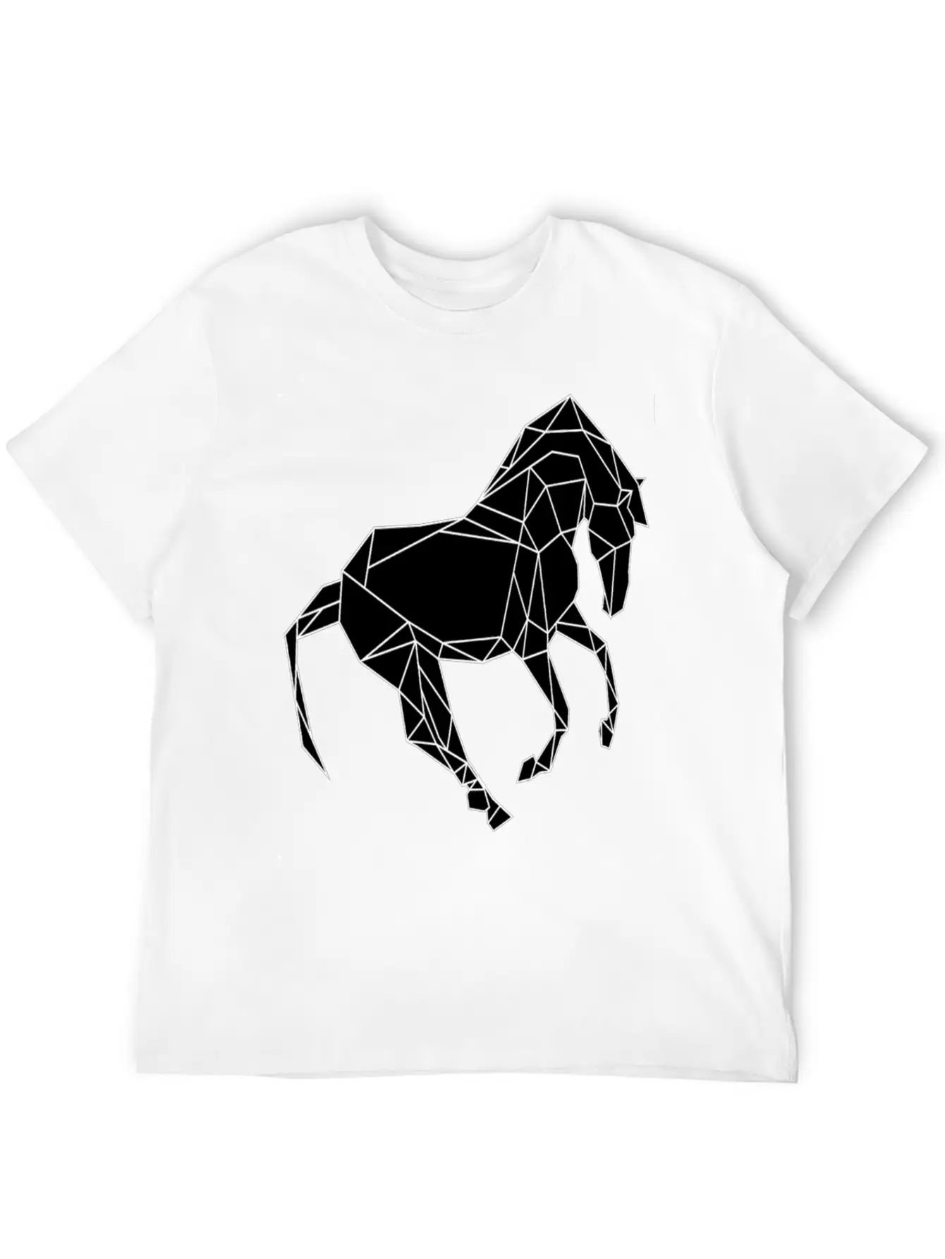 Black Horse Breathable Soft Cotton T-Shirt – Timeless Casual Look