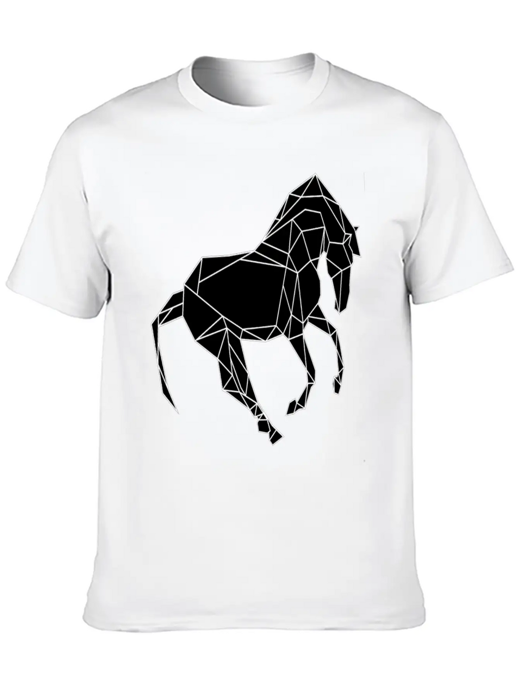 Black Horse Breathable Soft Cotton T-Shirt – Timeless Casual Look
