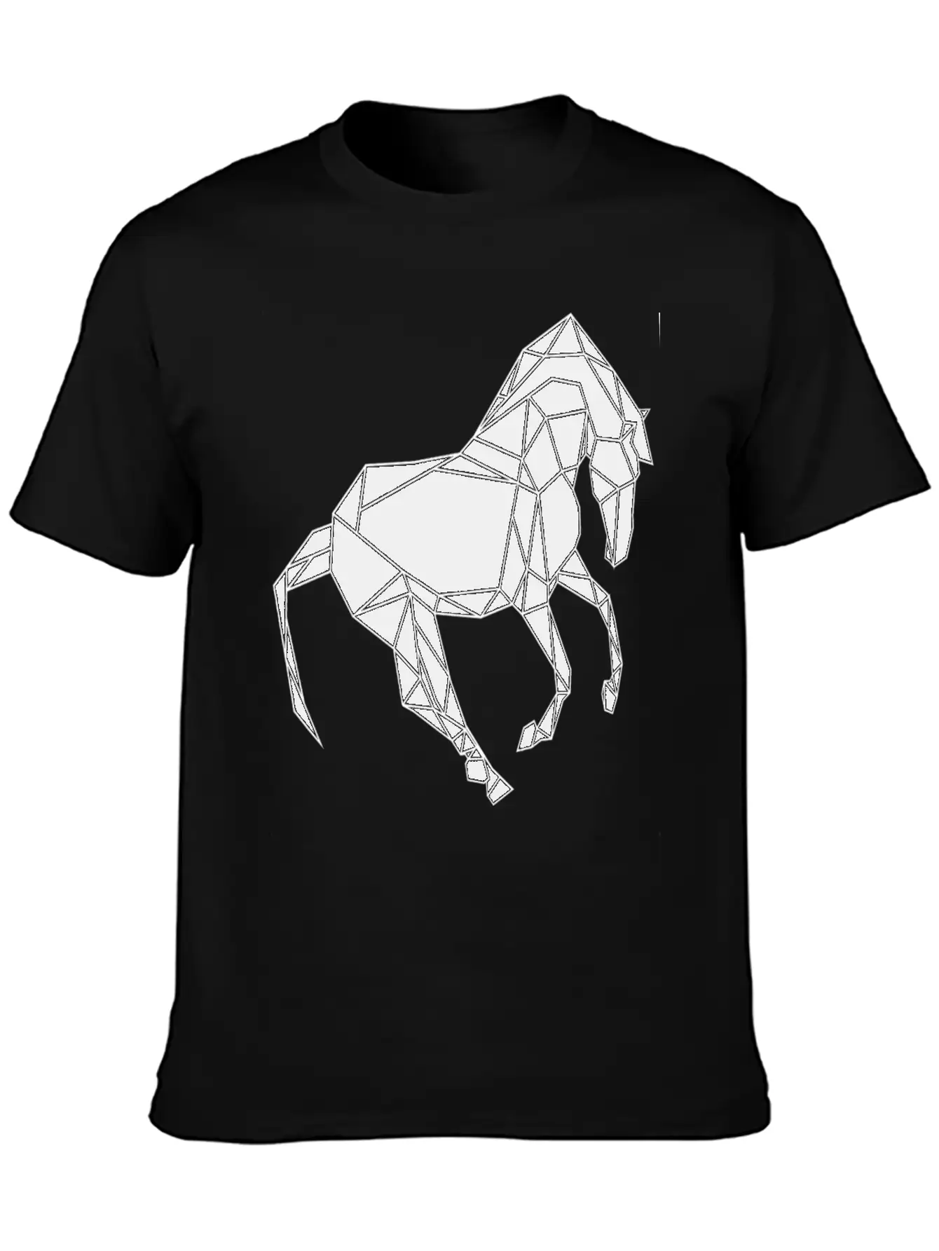 Black Horse Unisex Short Sleeve Soft Cotton T-Shirt – Casual Everyday Wear
