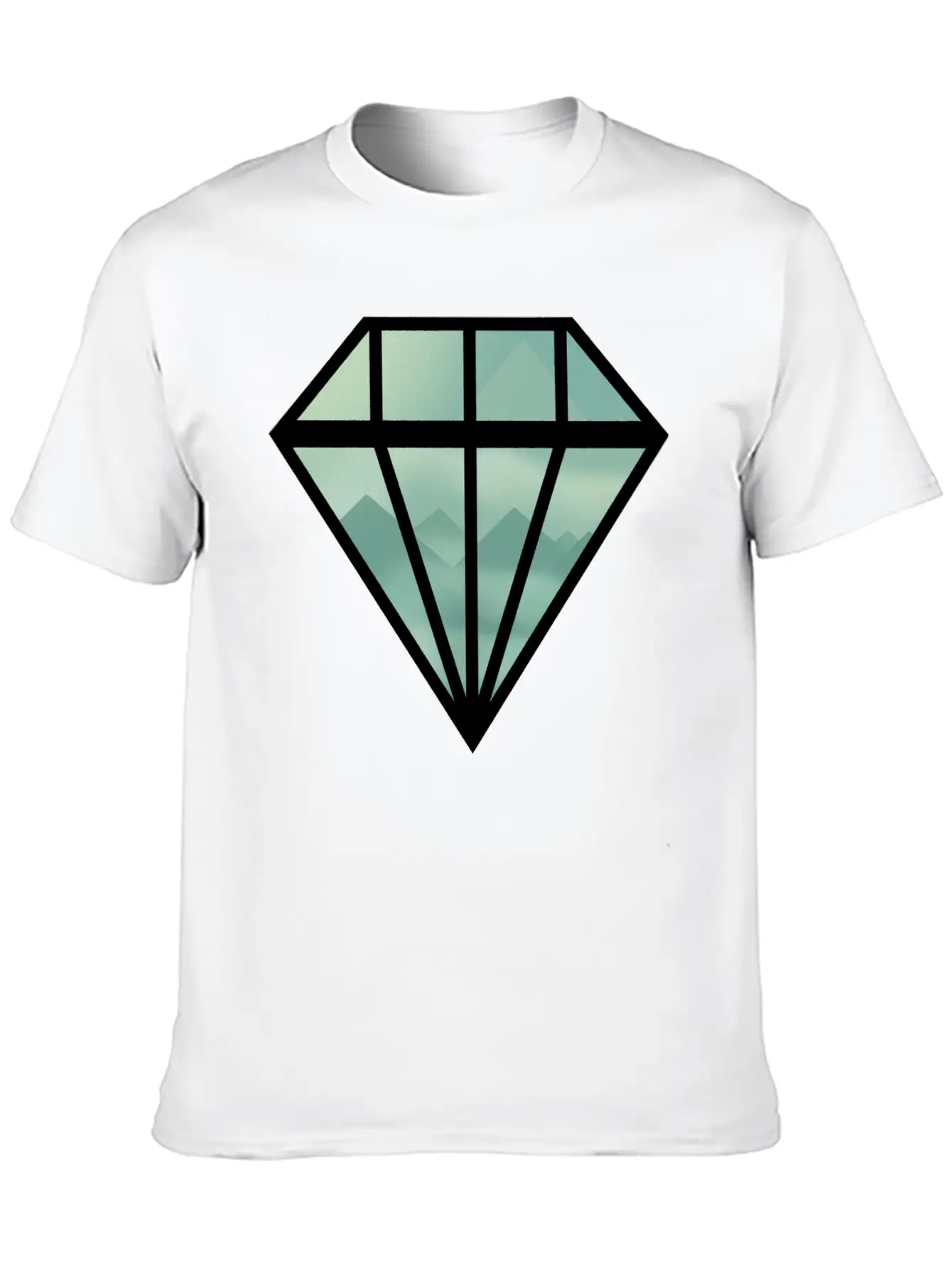 Black Indie Diamond Unisex Casual T-Shirt – Clean Design For Daily Comfort