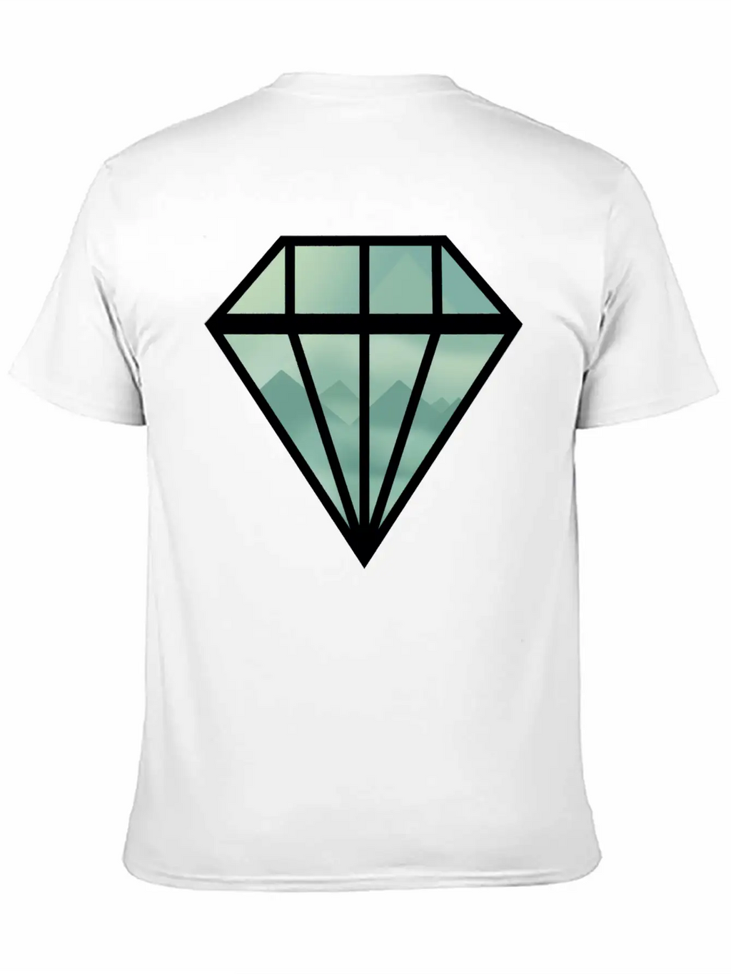Black Indie Diamond Unisex Casual T-Shirt – Clean Design For Daily Comfort