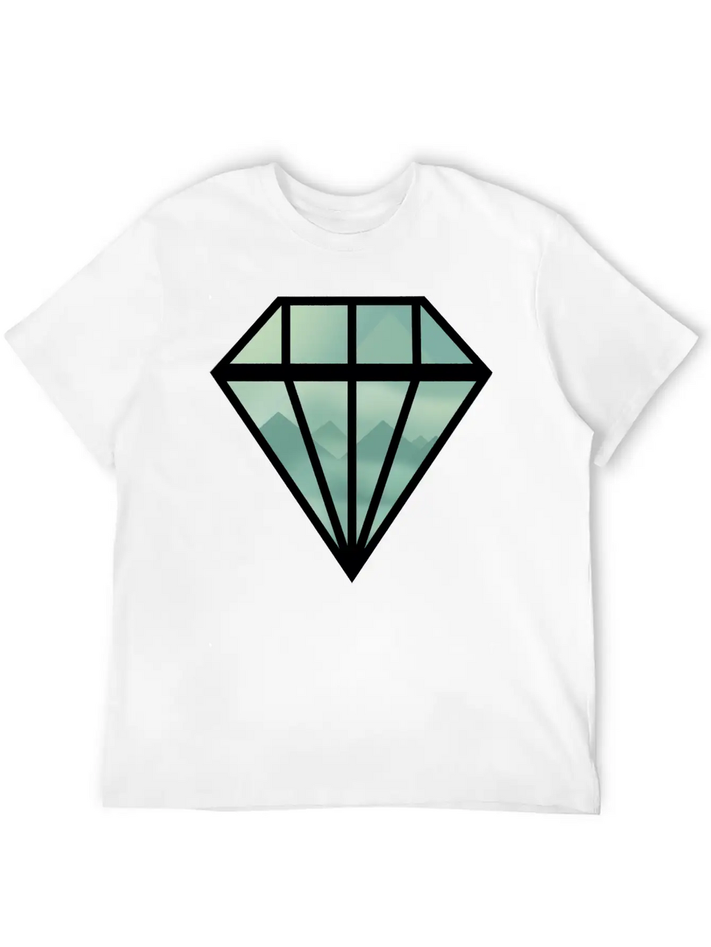Black Indie Diamond Unisex Casual T-Shirt – Clean Design For Daily Comfort