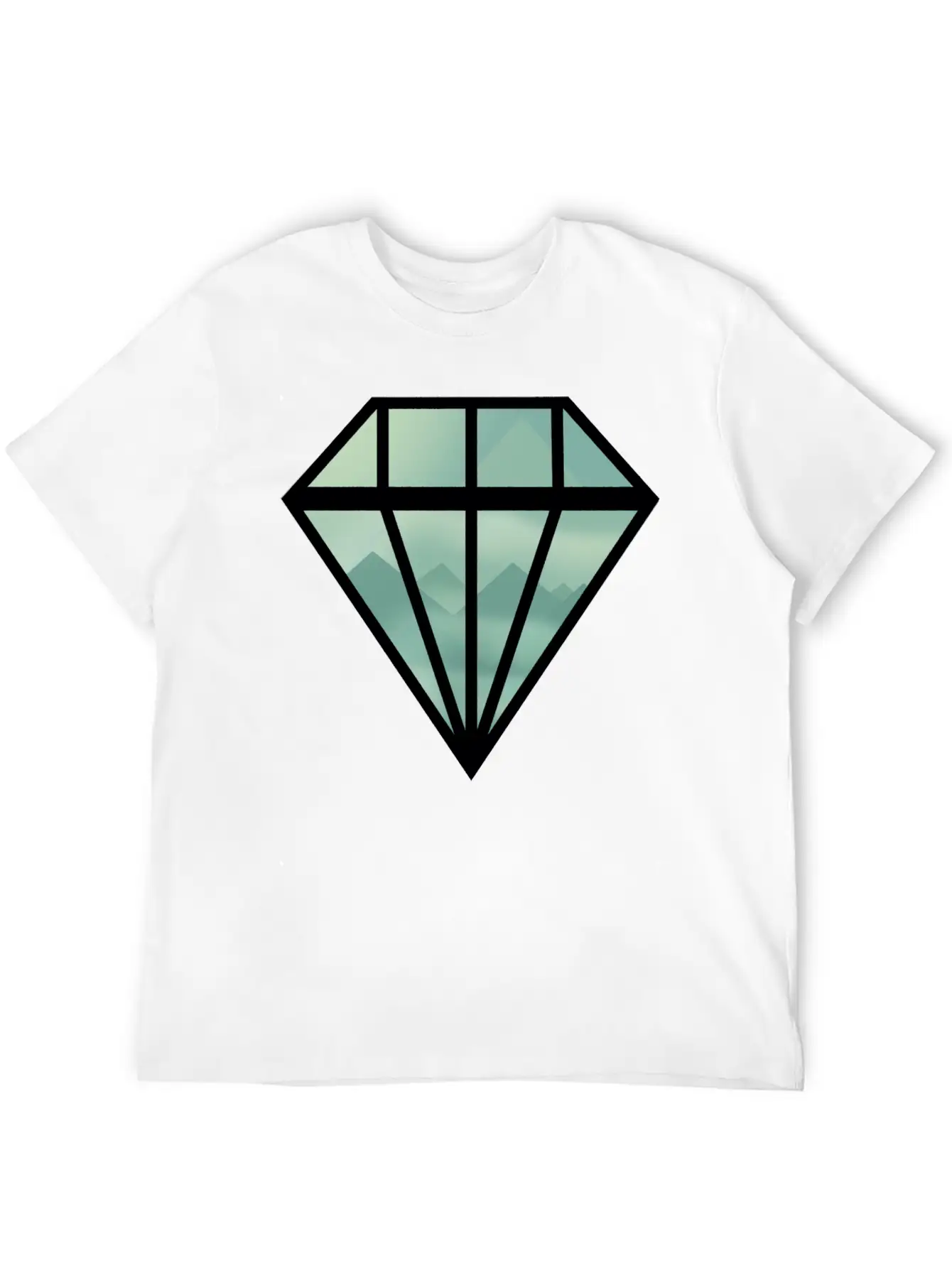 Black Indie Diamond Unisex Casual T-Shirt – Clean Design For Daily Comfort