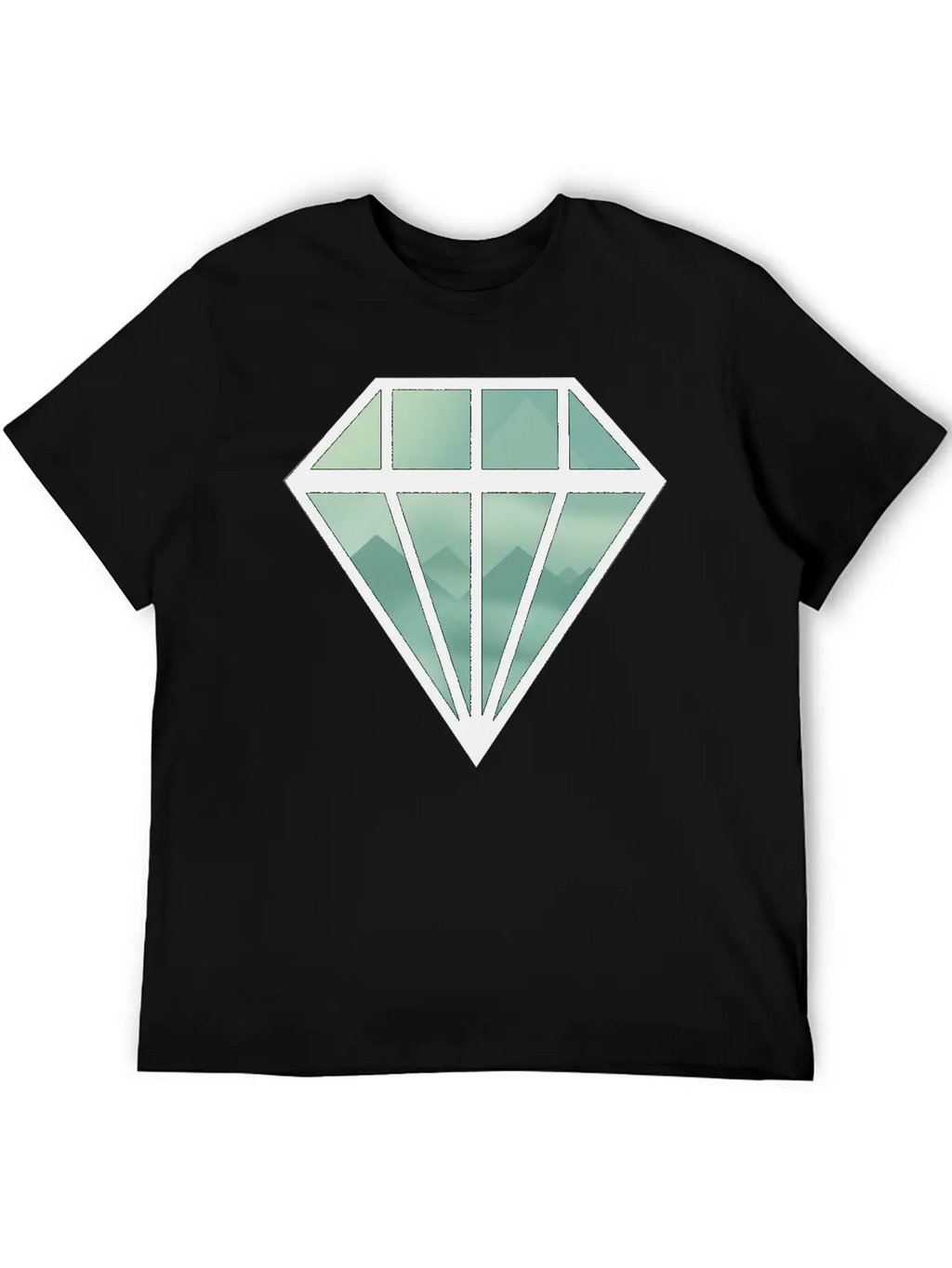 Black Indie Diamond Unisex Casual T-Shirt – Clean Design For Daily Comfort