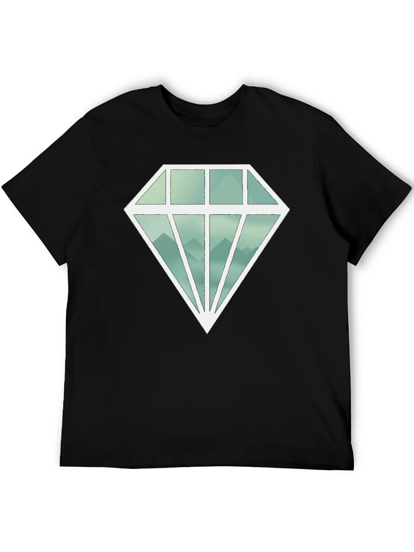 Black Indie Diamond Unisex Casual T-Shirt – Clean Design For Daily Comfort