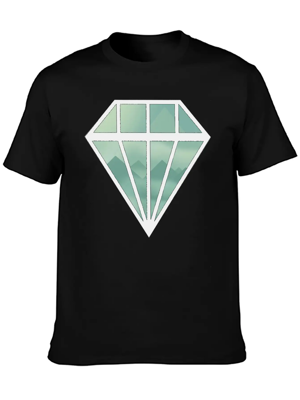 Black Indie Diamond Unisex Casual T-Shirt – Clean Design For Daily Comfort