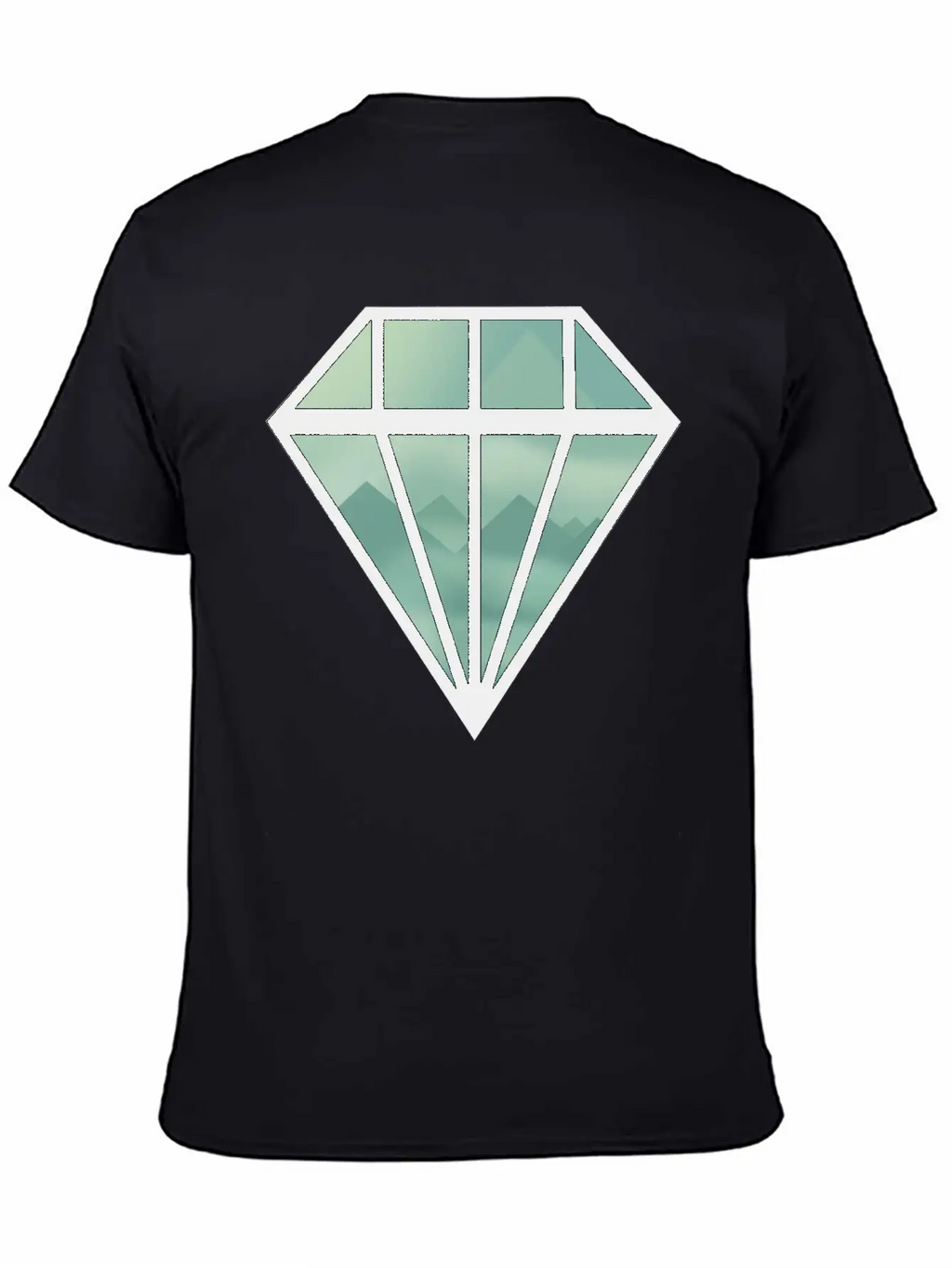 Black Indie Diamond Unisex Casual T-Shirt – Clean Design For Daily Comfort