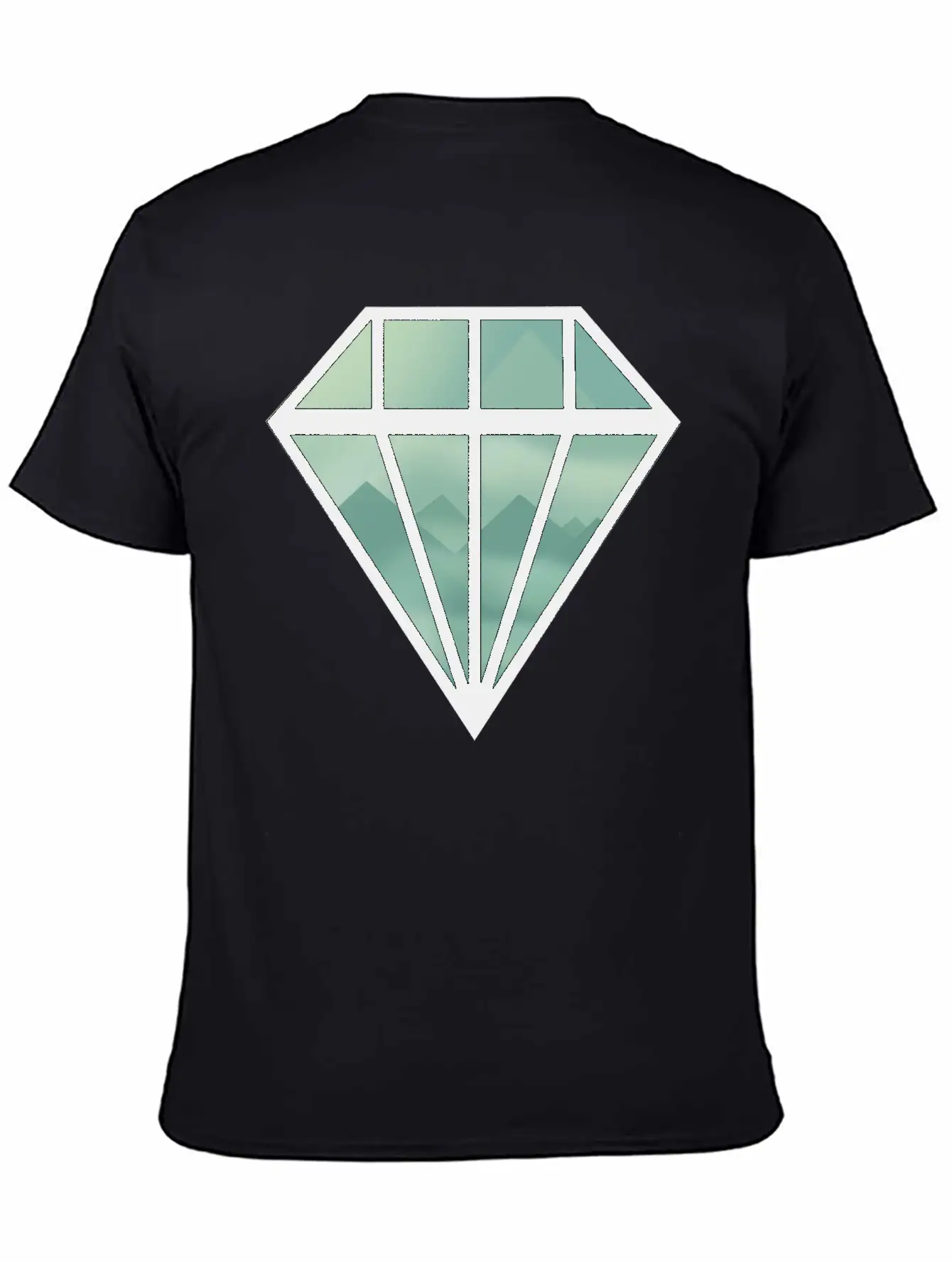 Black Indie Diamond Unisex Casual T-Shirt – Clean Design For Daily Comfort