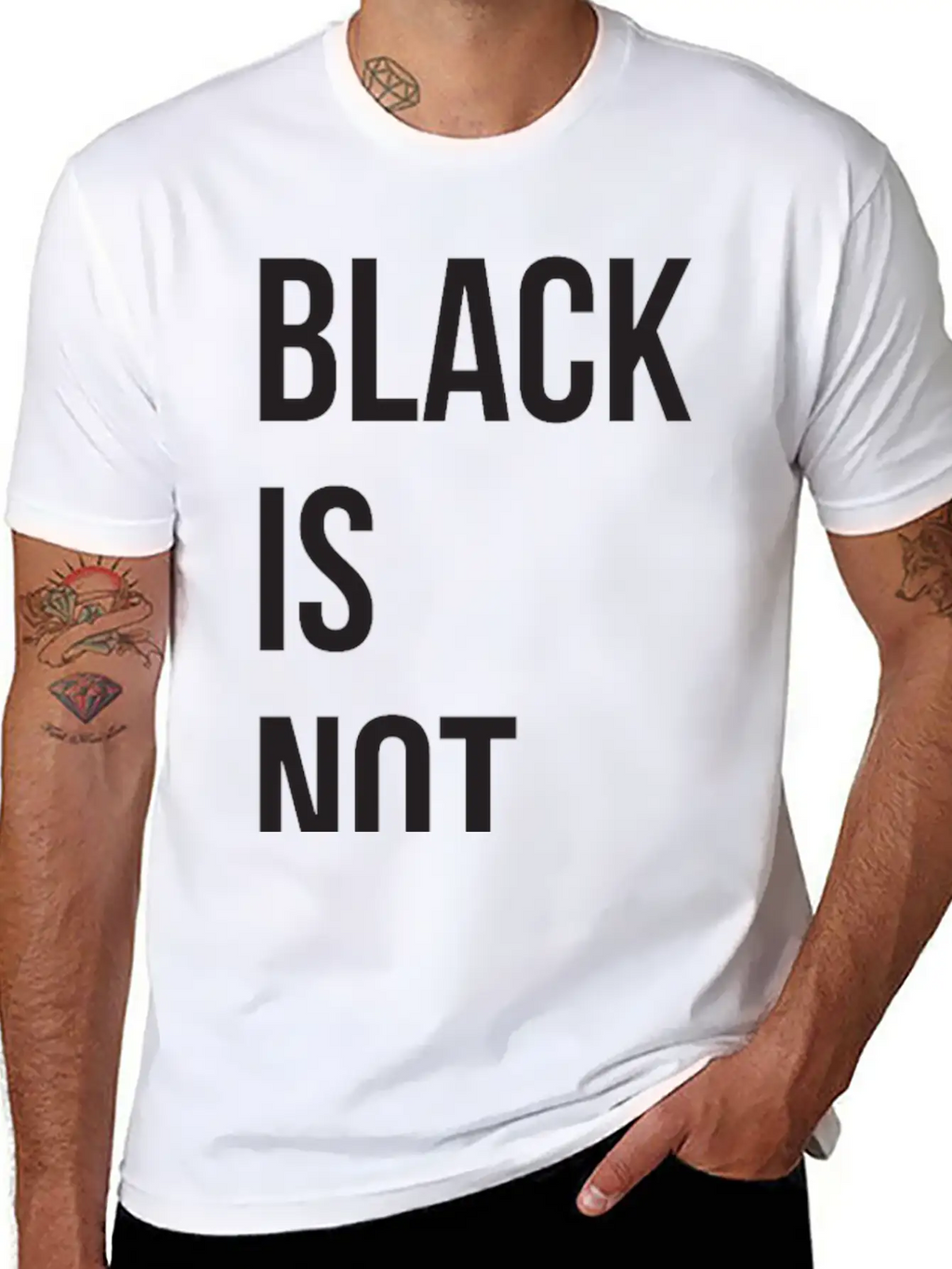 Black Is Not Sad Casual Graphic T-Shirt – Simple And Comfortable Daily Wear