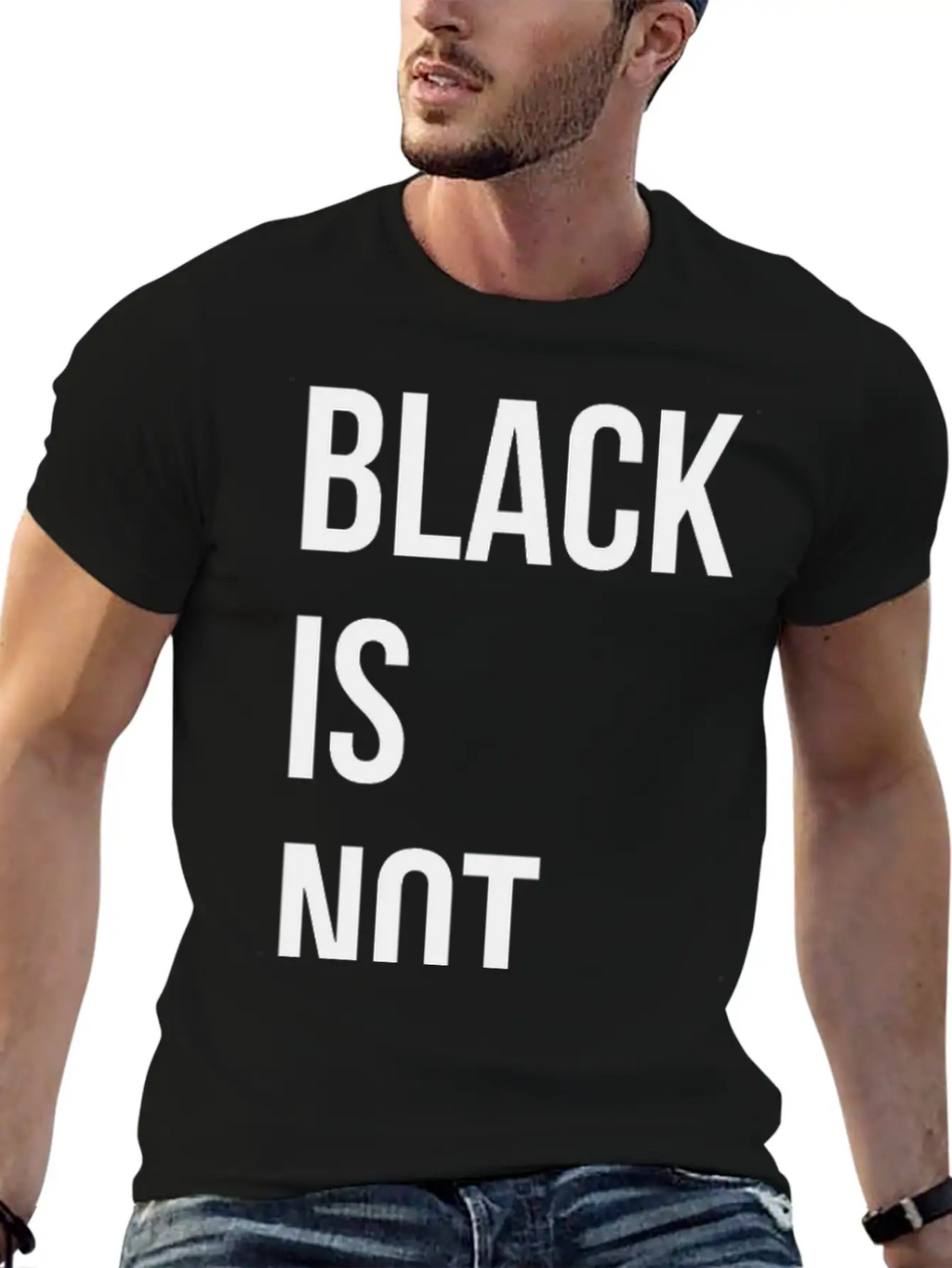 Black Is Not Sad Casual Graphic T-Shirt – Simple And Comfortable Daily Wear