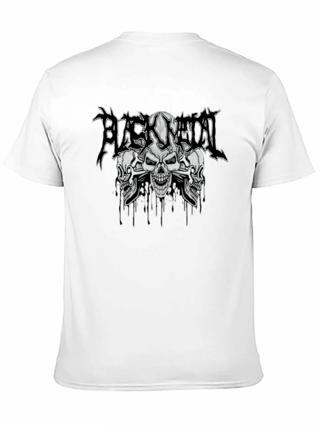 Black Metal Skulls Unisex Casual T-Shirt – Clean Design For Daily Comfort