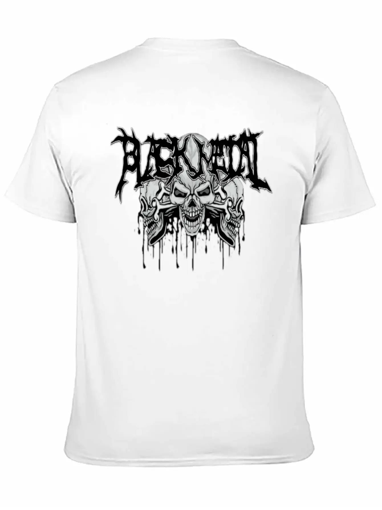 Black Metal Skulls Unisex Casual T-Shirt – Clean Design For Daily Comfort