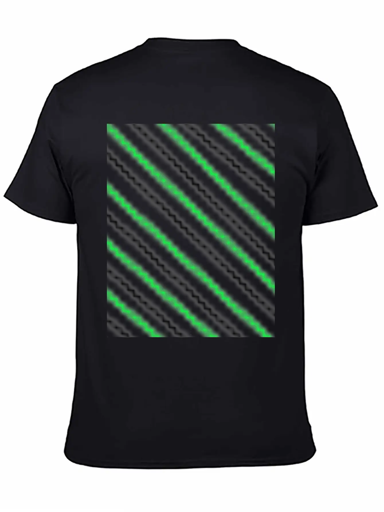 Black Neon Green Pattern Essential Cotton Tee For Daily Outfits – Unisex Style